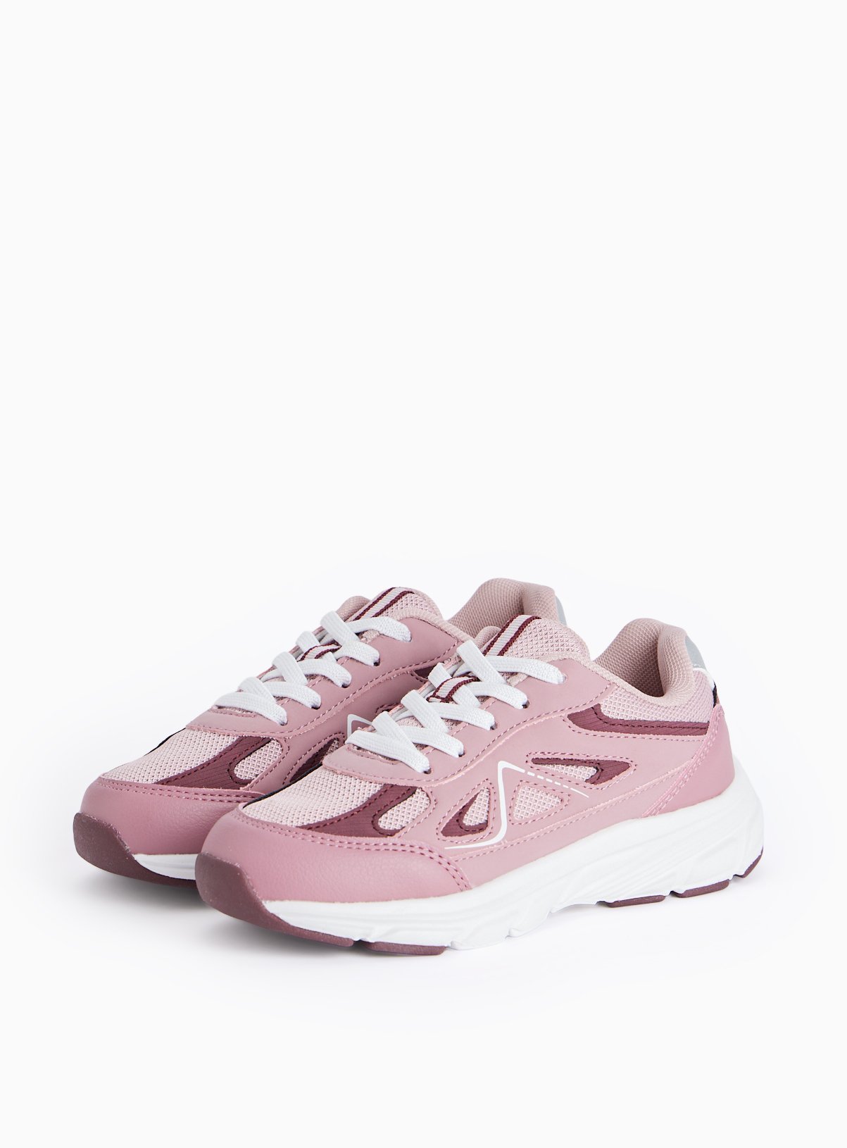 Pink Tonal Retro Sporty Trainers  