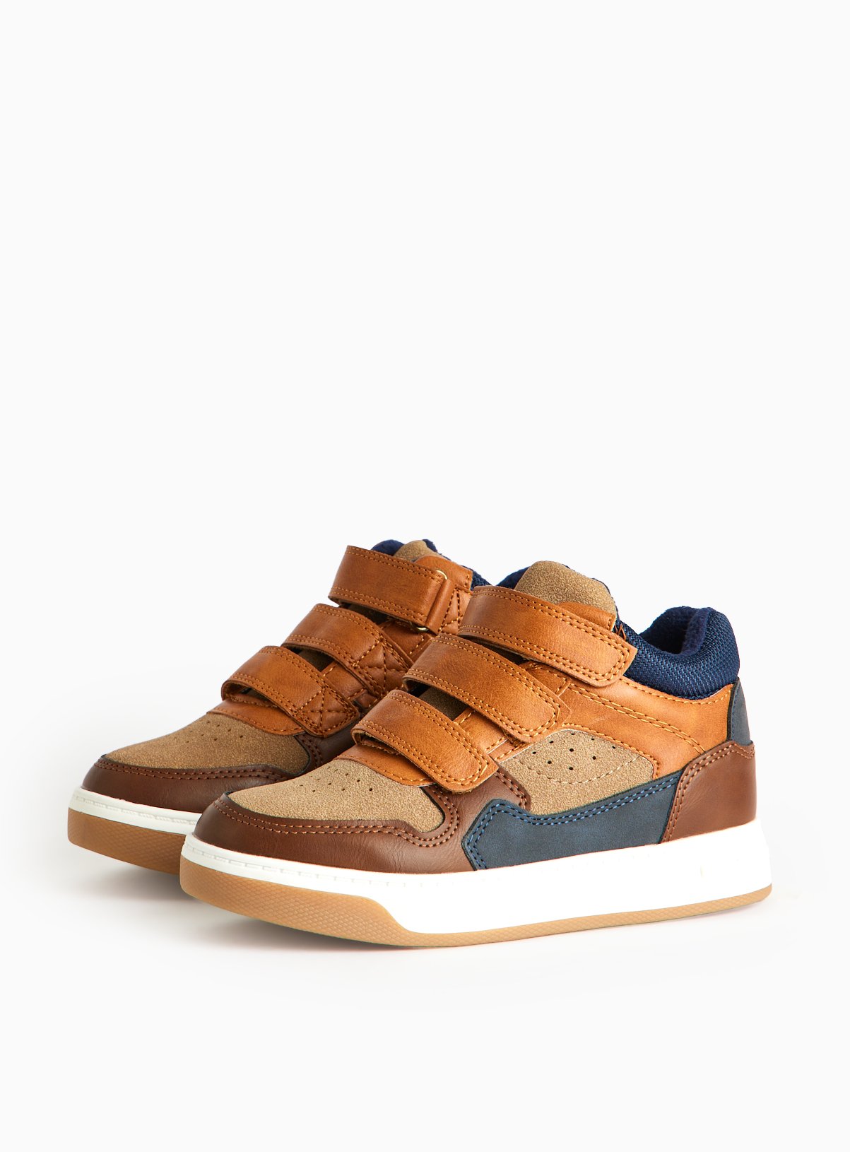 Triple Strap Colour Block High Top Trainers 