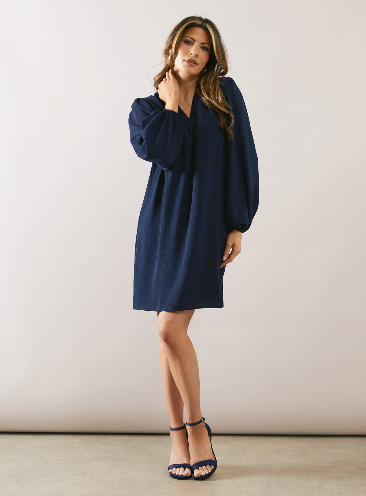 WALLIS V Neck Overhead Shift Dress 14