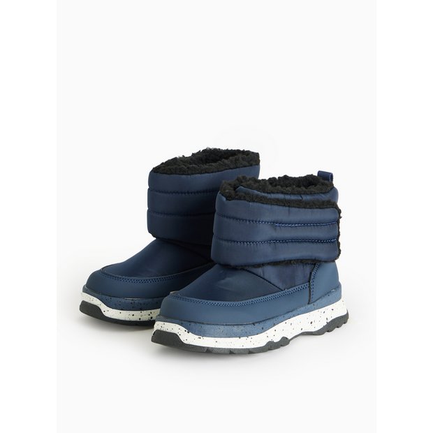 Buy Navy Padded Snow Boots 10 Infant Boots and wellies Argos