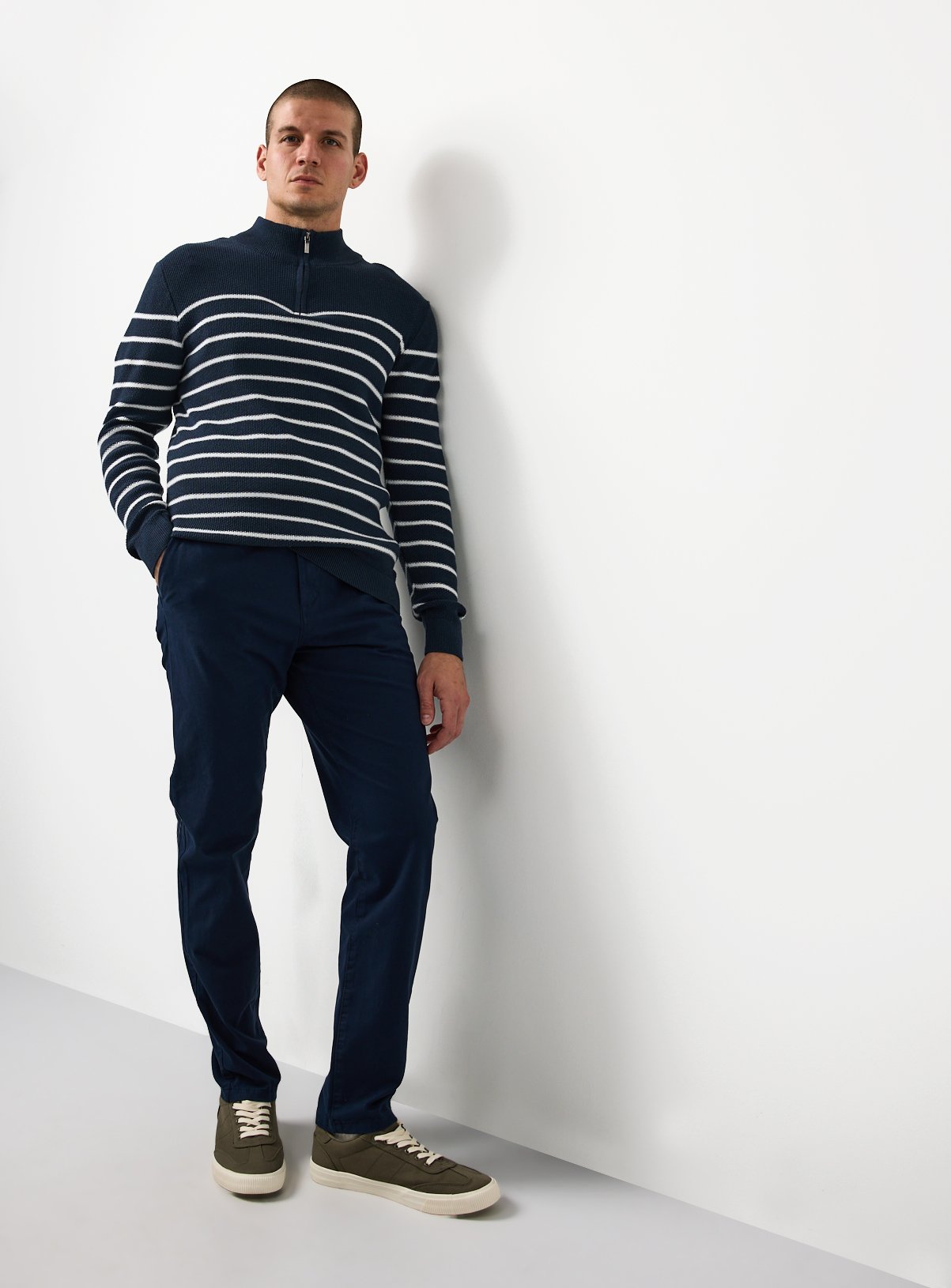 Navy Ultimate Slim Fit Chino Trousers  36S