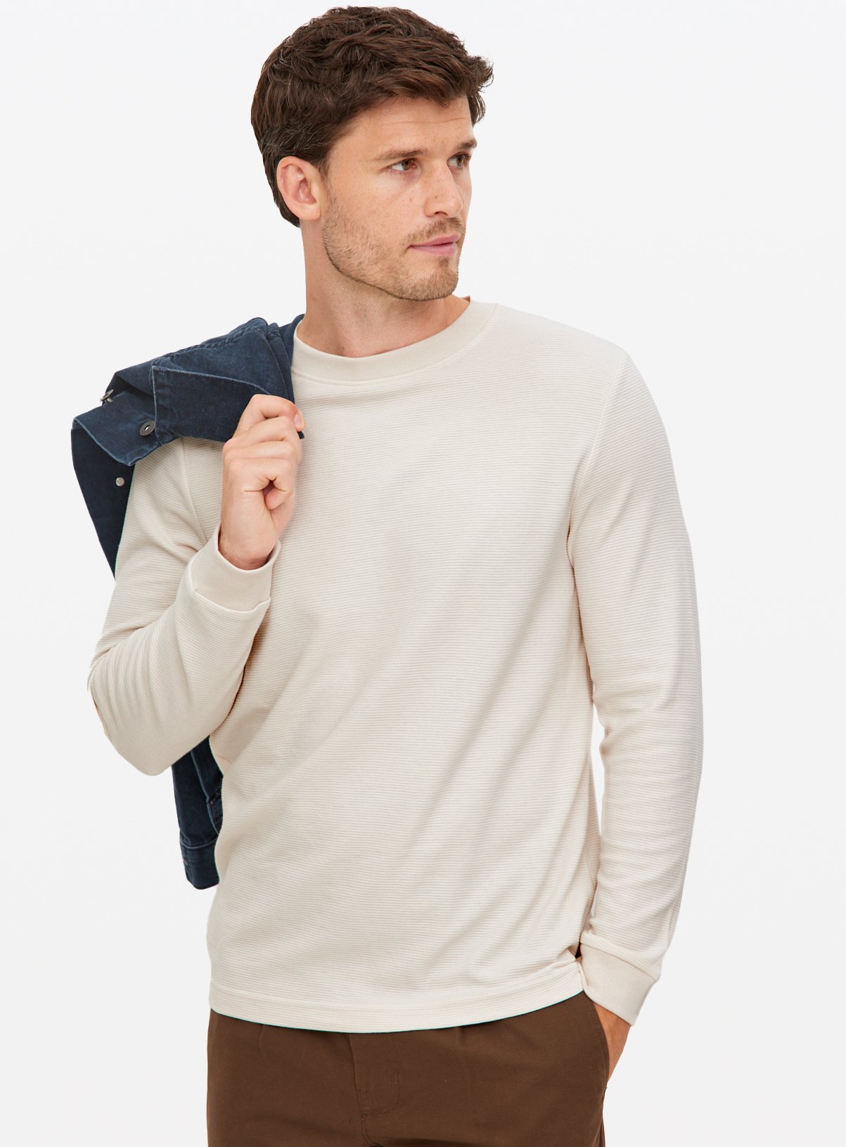 Neutral Long Sleeve Ottoman T-Shirt XXL