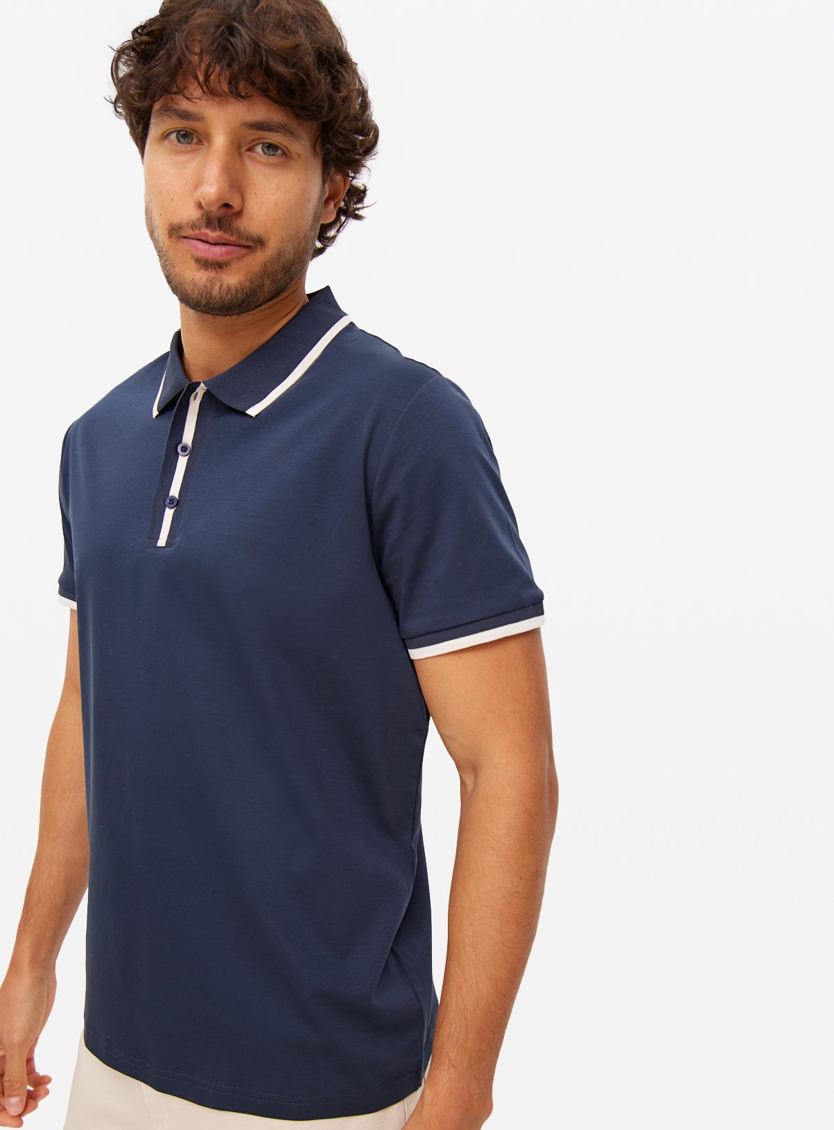 Tipped Mercerised Polo Shirt