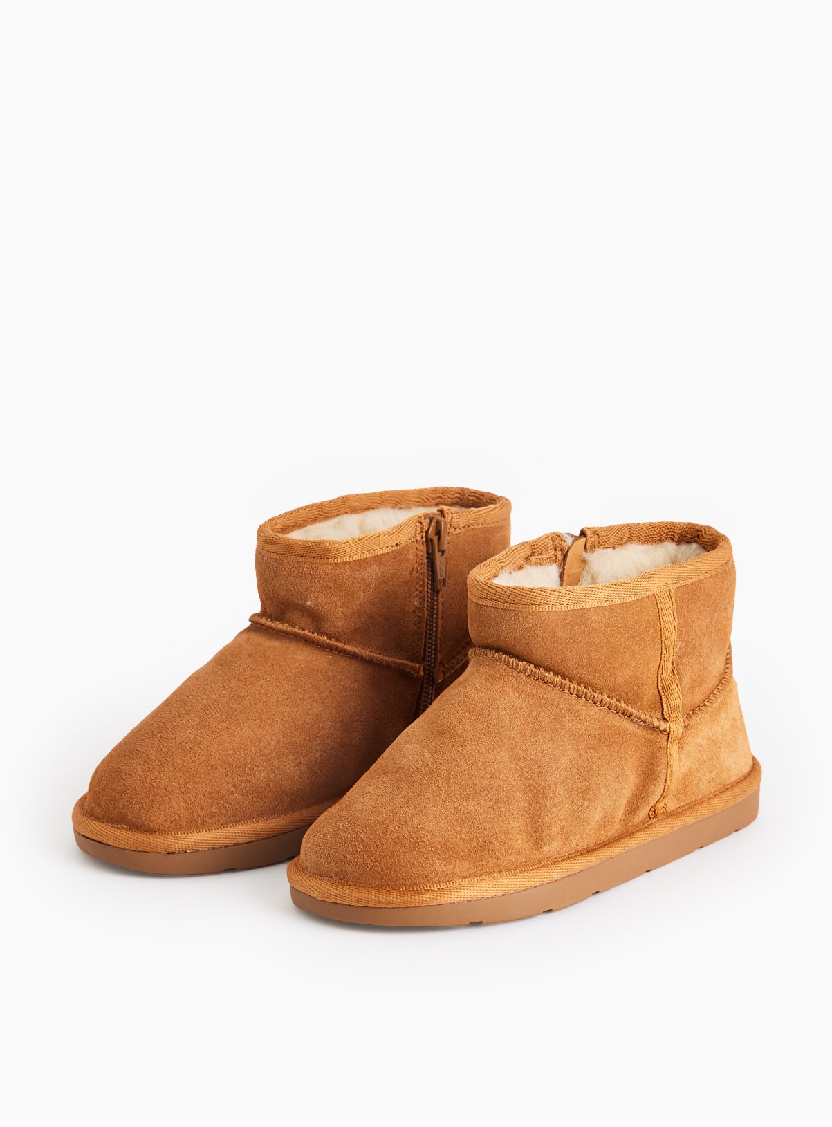 Chestnut Suede Mini Platform Lined Boots 6 Infant