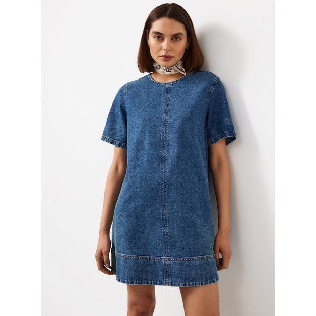 princess polly baby blue dress Girls Blue 1.5-8yrs | T-Shirt and Denim Pinafore Dress Set main image 0