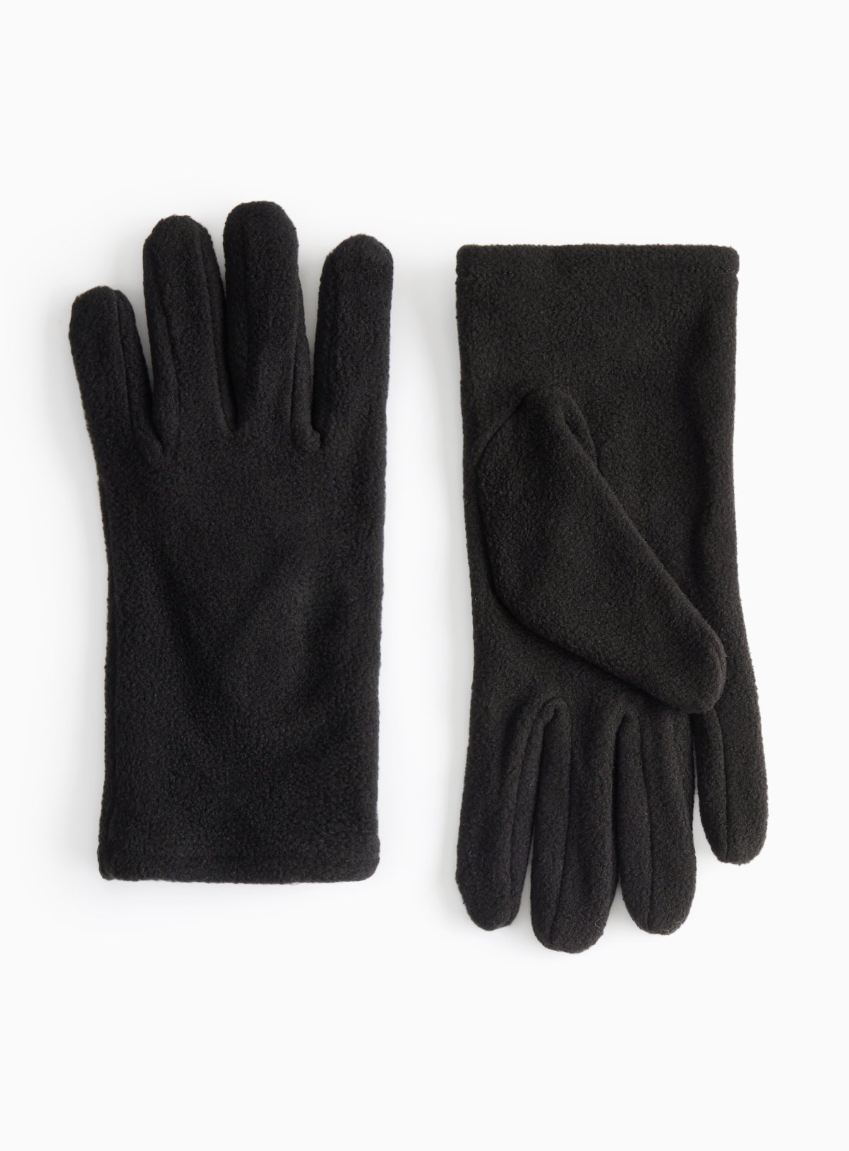 Black Fleece Gloves  One Size