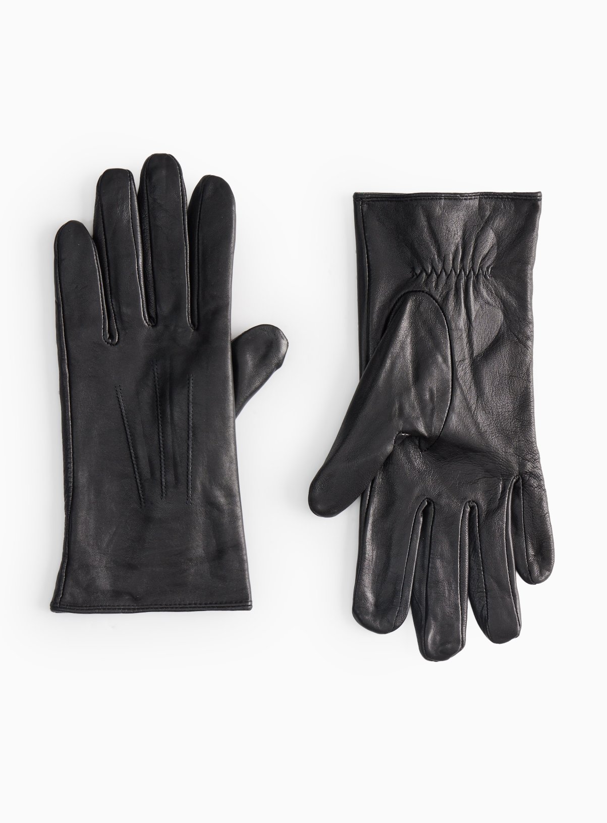 Black Leather Gloves 