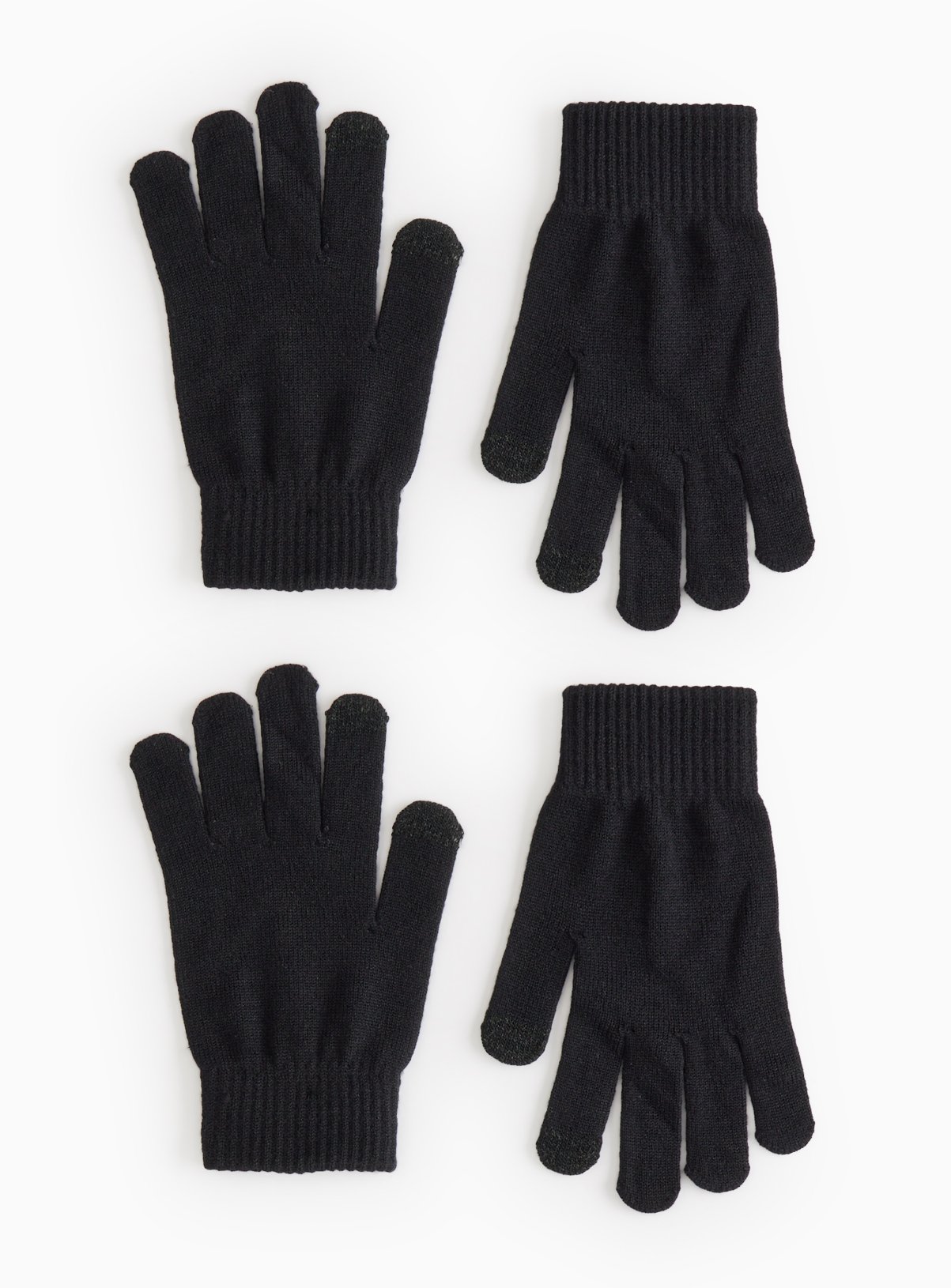 Black Magic Touchscreen Gloves 2 Pack One Size