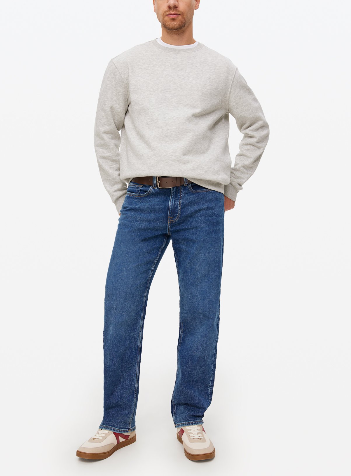 Mid Denim Ultimate Comfort Straight Fit Jeans 40S