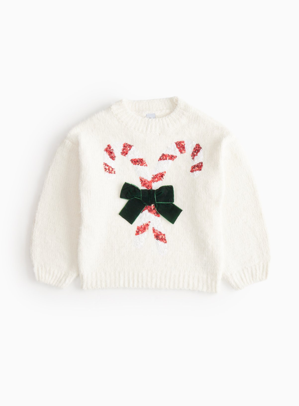 Christmas Candy Canes Sequin Jumper  13 years