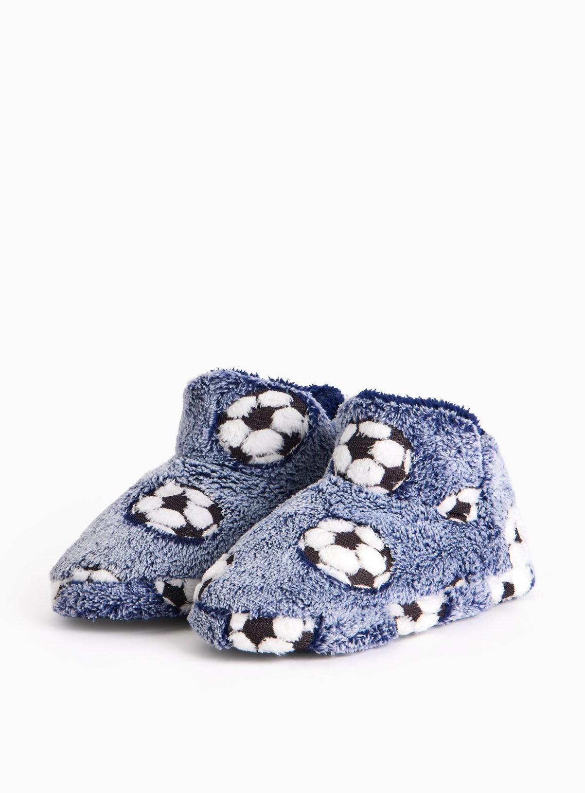 Blue Football Borg Fleece Booties 