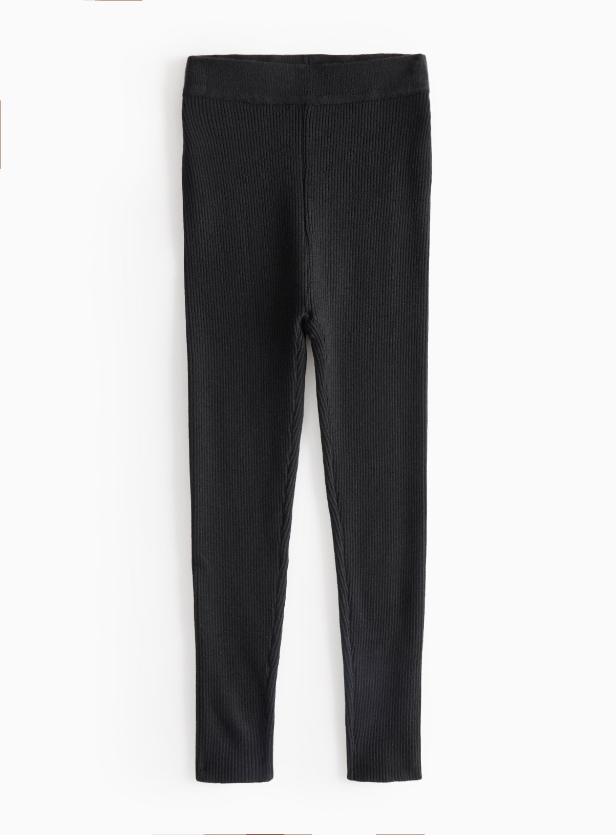 Black Knitted Ribbed Leggings 9 years
