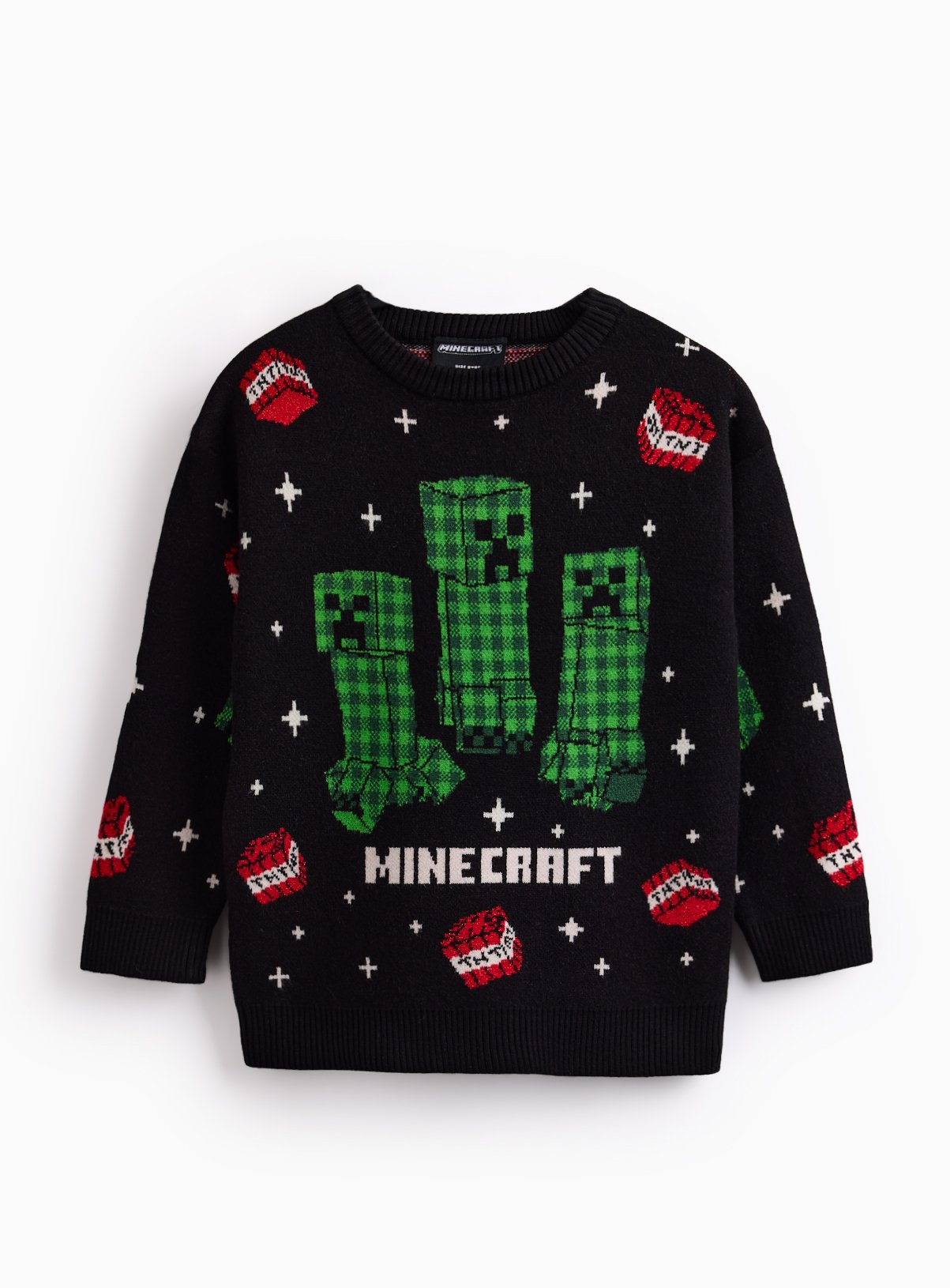 Minecraft Character Knitted Christmas Jumper