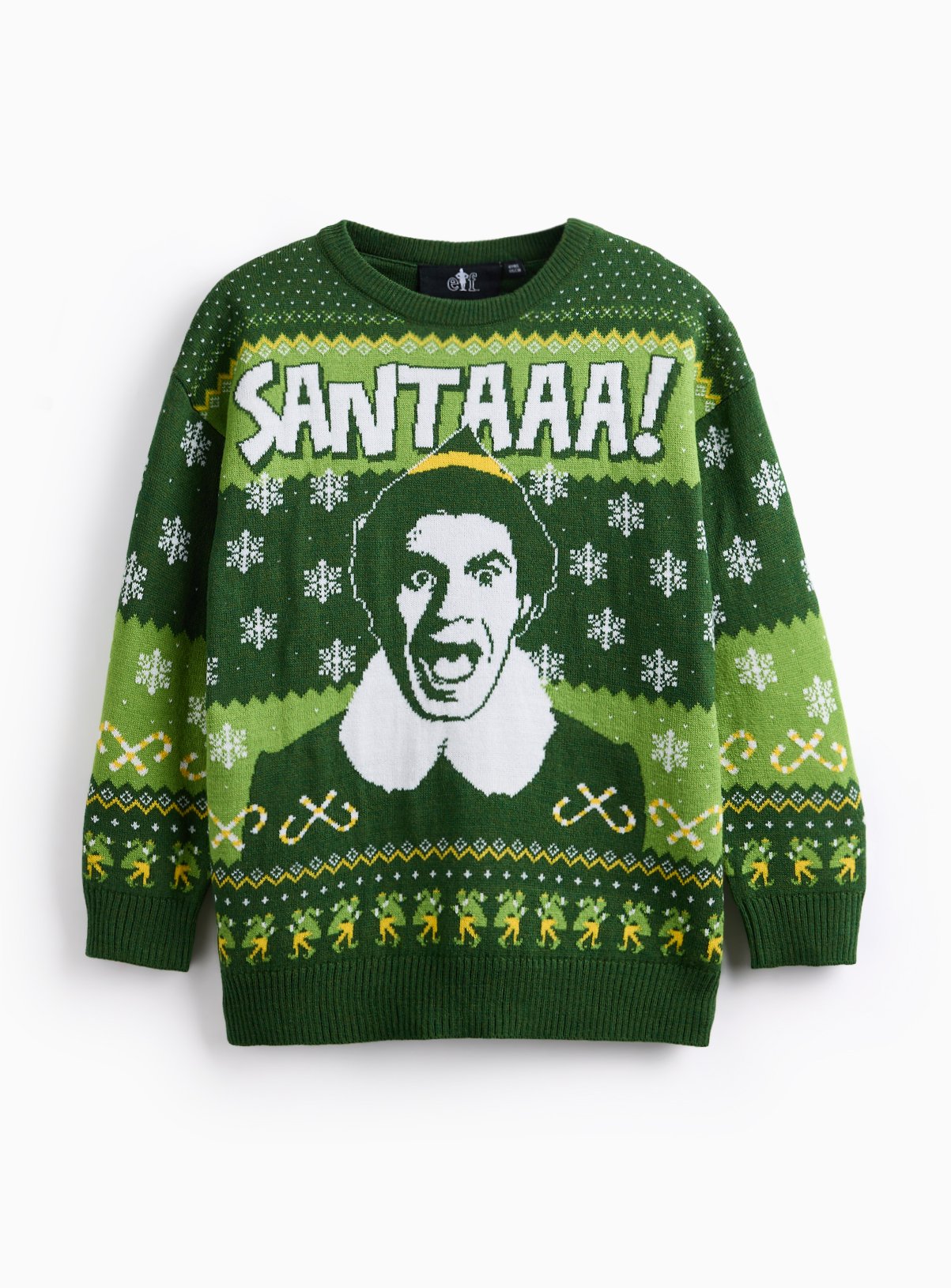 Mini Me Elf Fairisle Green Christmas Jumper 6 years