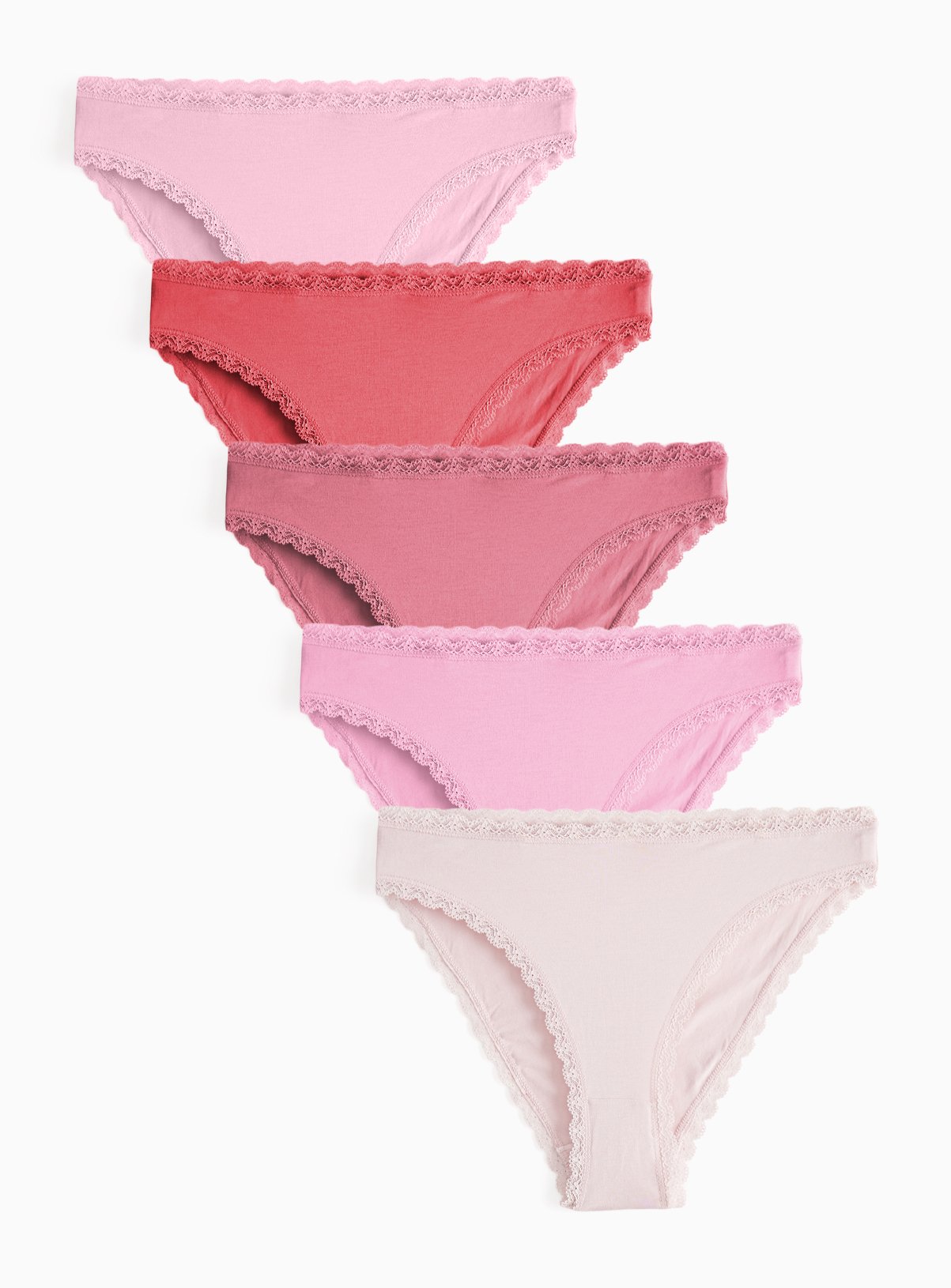 Pink Modal Blend High Leg Knickers 5 Pack