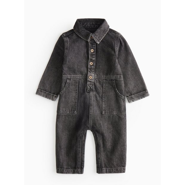 Buy Black Wash Denim Boilersuit 12-18 months Outfits and sets Tu