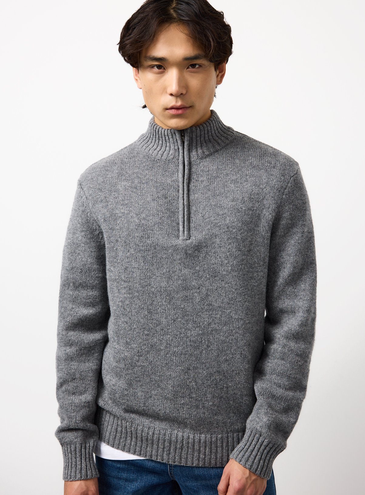Lambs Wool Half Zip Jumper 