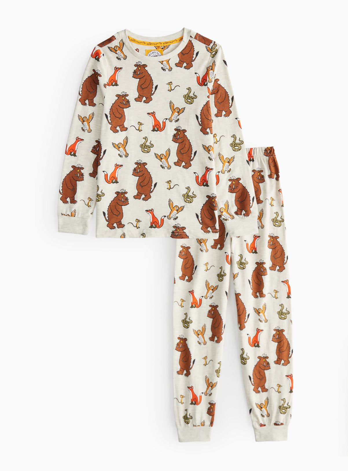 Gruffalo Character Print Grey Marl Pyjamas 