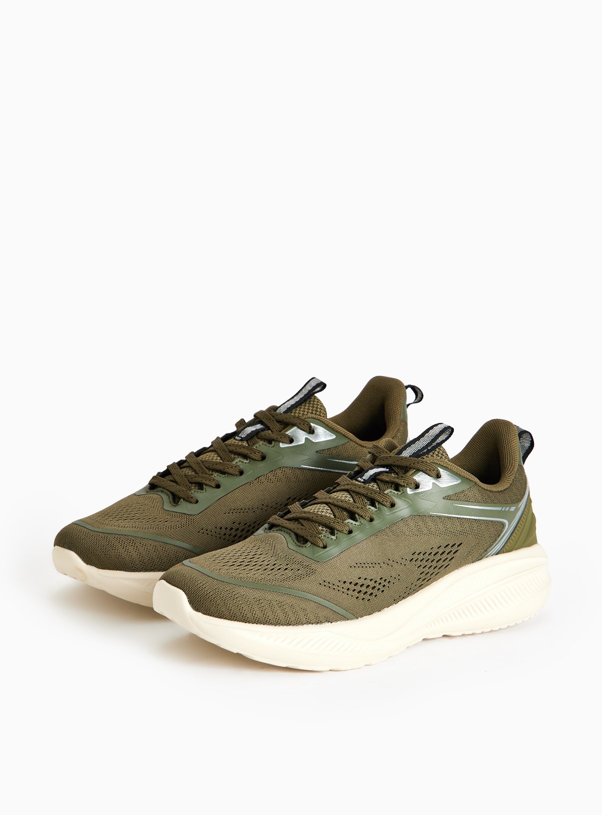 Khaki Knitted Hiker Trainers  