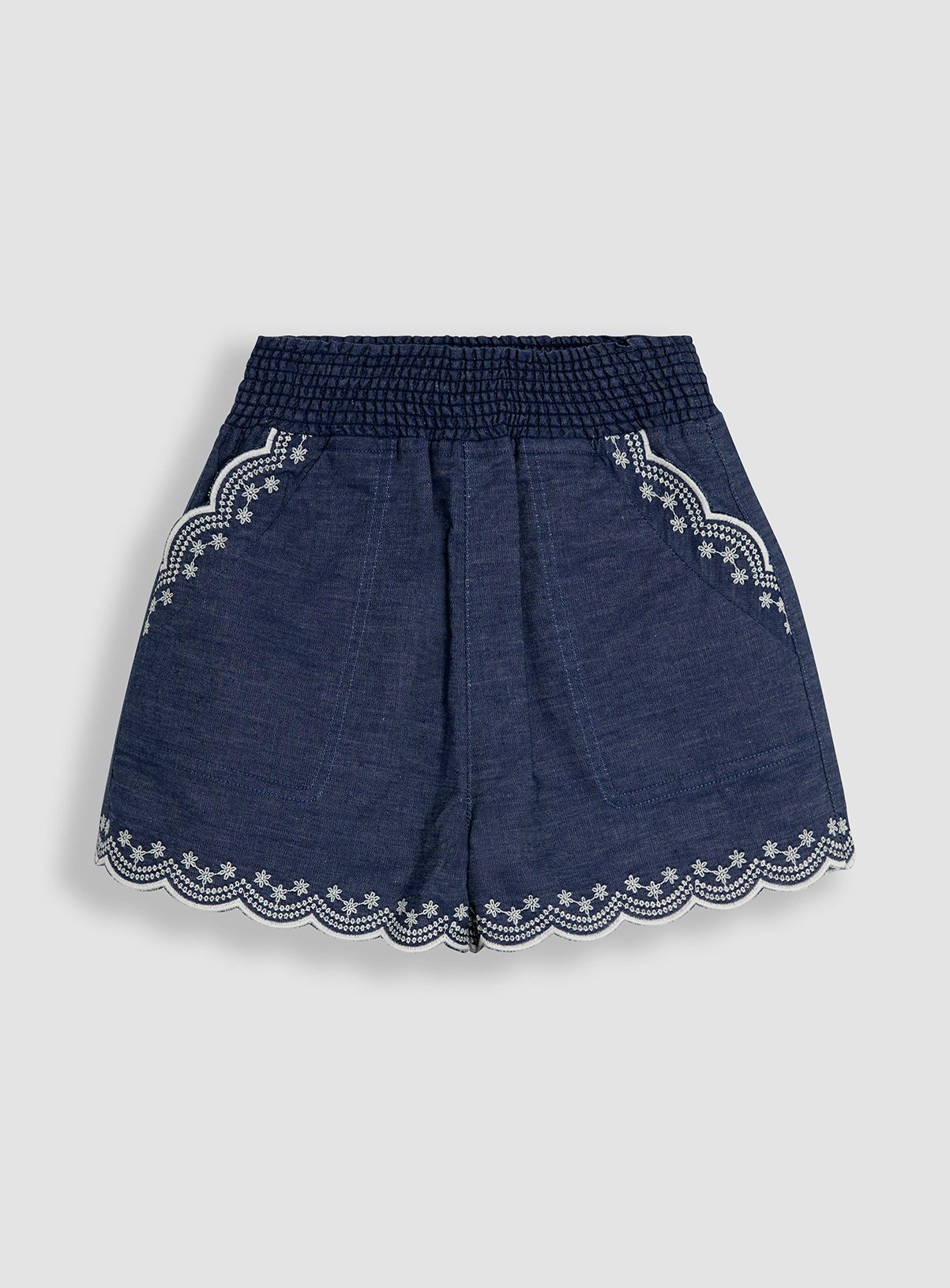 JOJO MAMAN BÉBÉ Broderie Scallop Pockets Shorts 