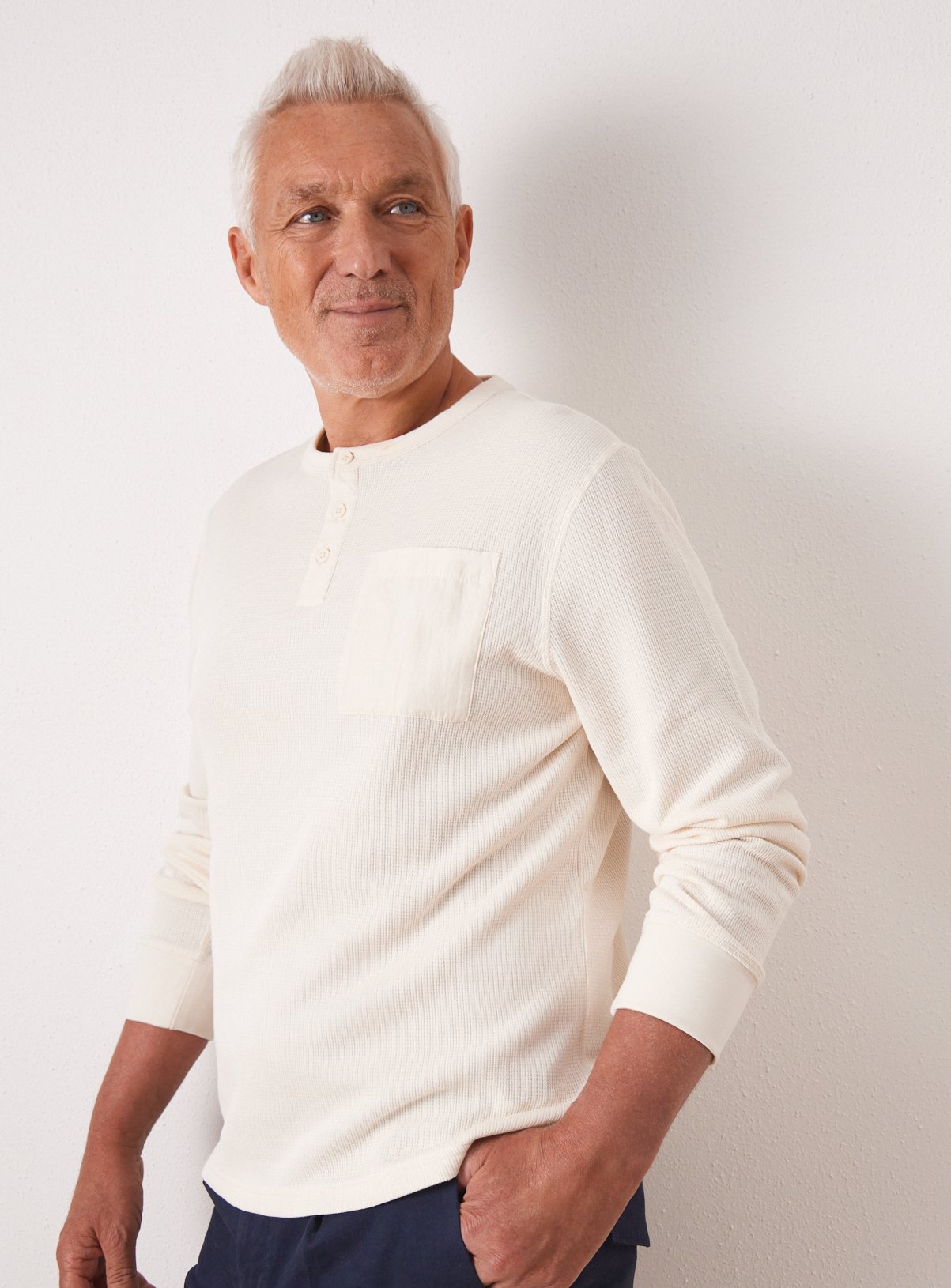 UNION WORKS Waffle Henley T-Shirt