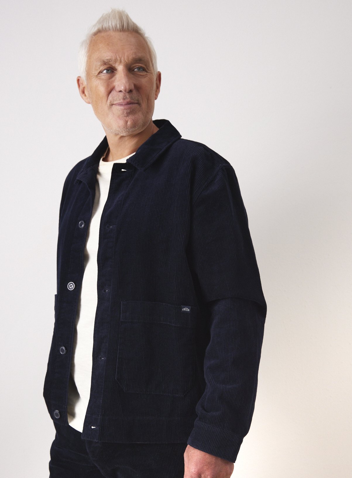 UNION WORKS Navy Corduroy Shacket