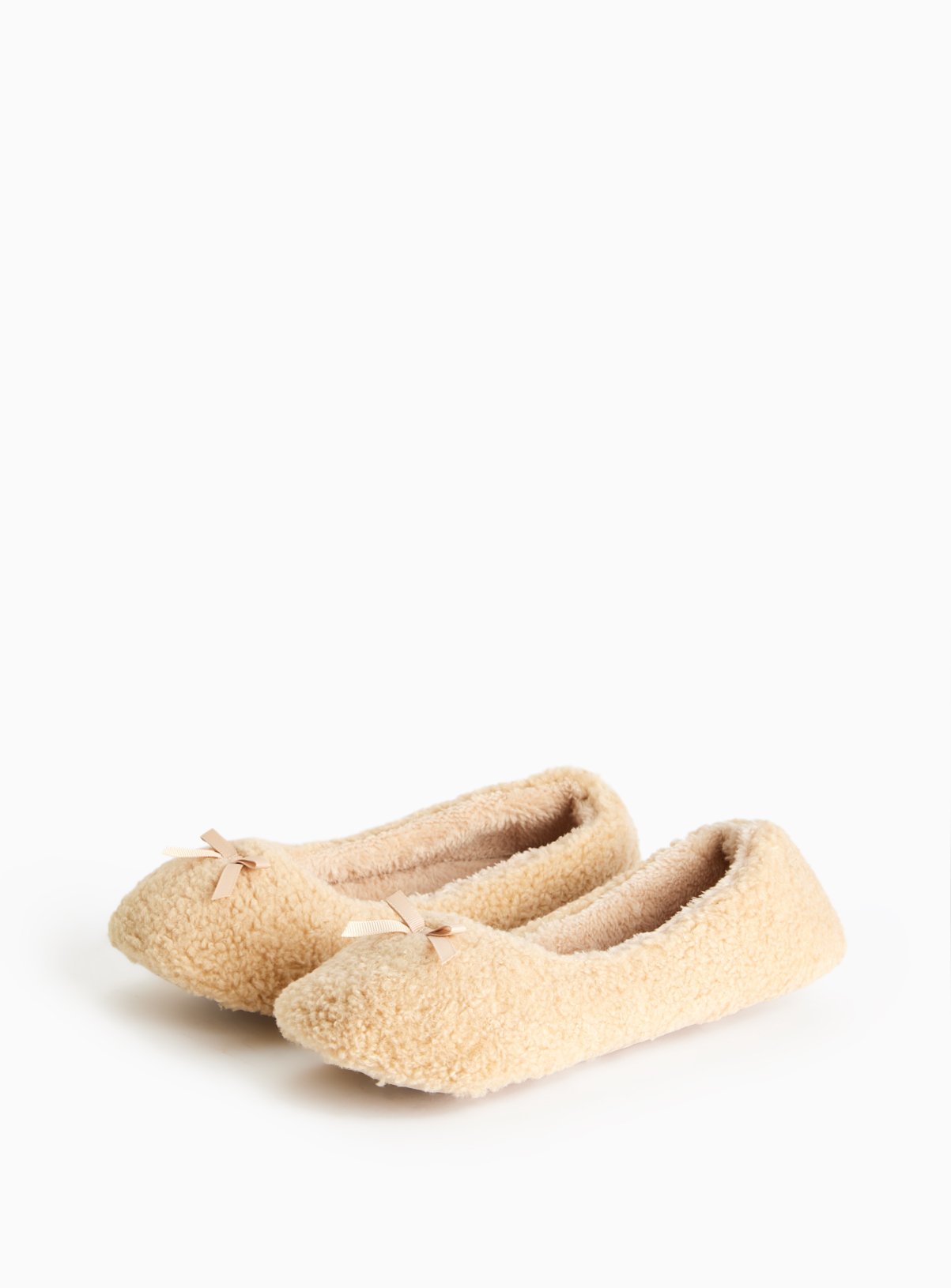 Stone Borg Fleece Ballerina Slippers 