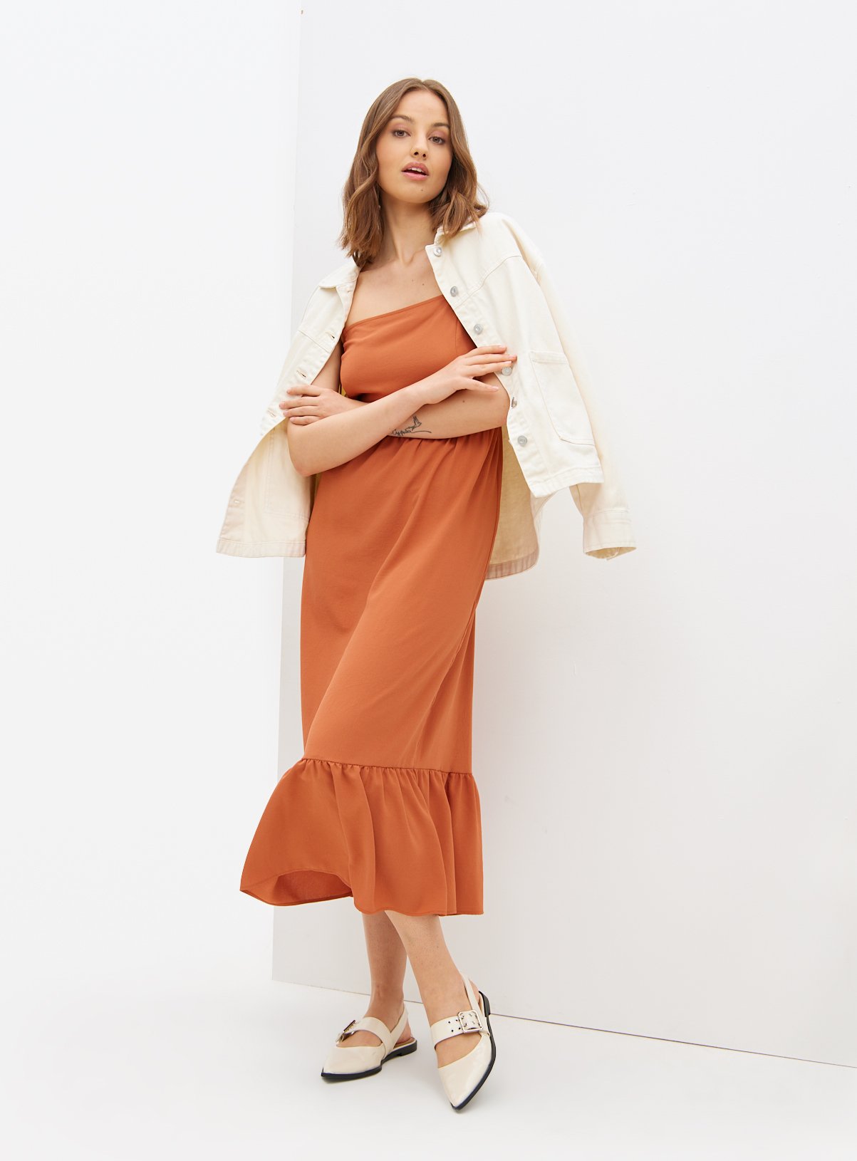 Orange Cami Maxi Dress 