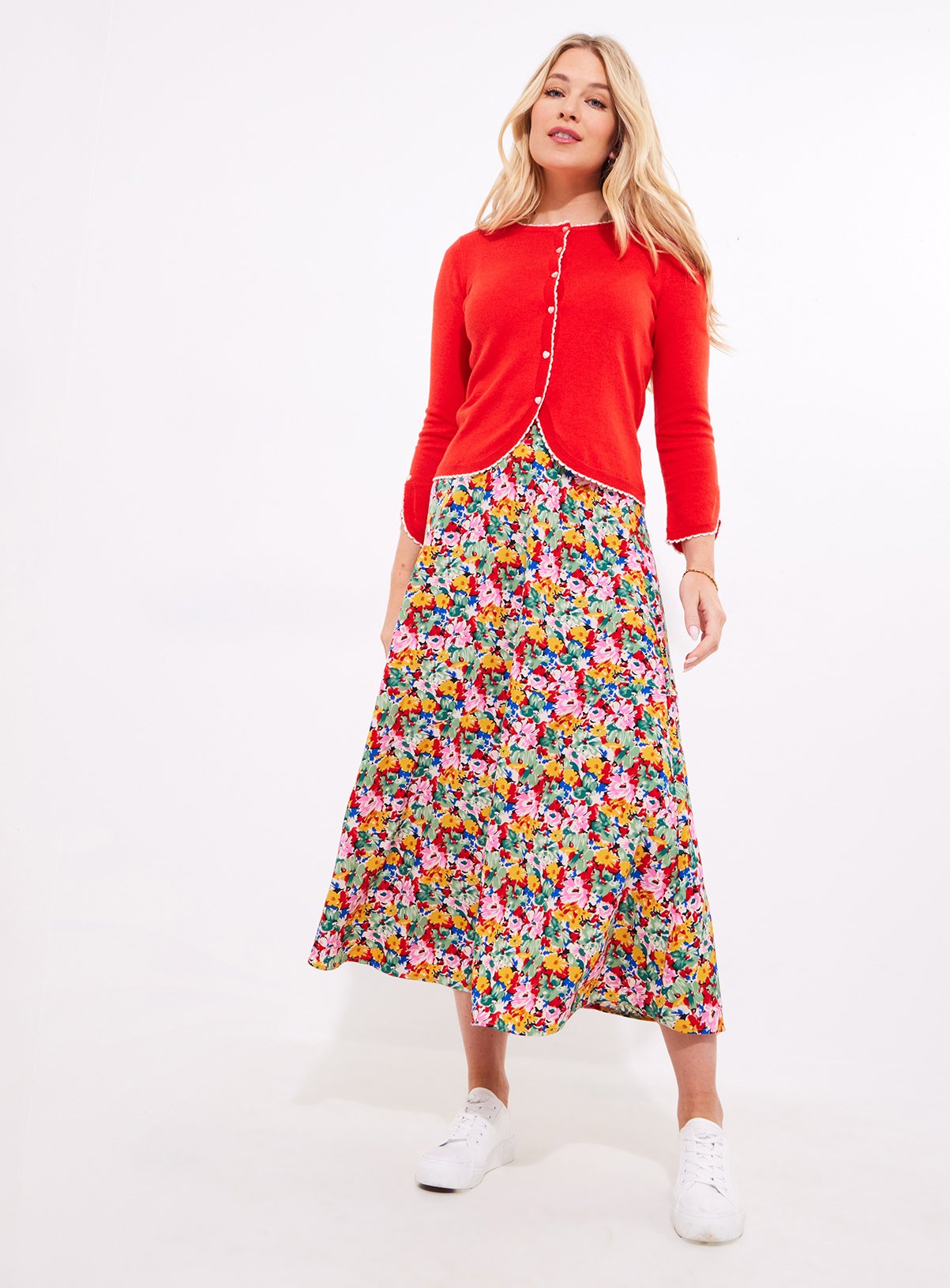 JOE BROWNS Lightweight Spring Floral Maxi Skirt 