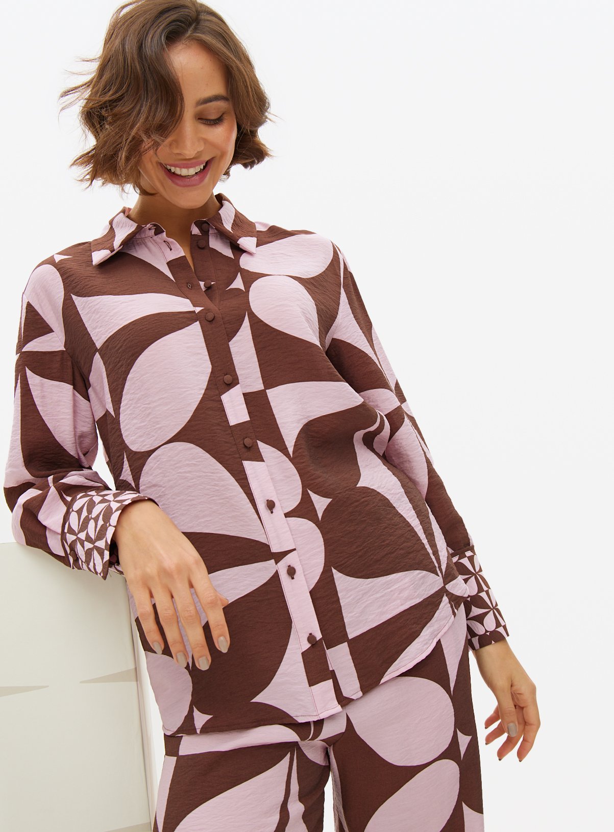 Tu X Scion Pink Geo Printed Co-ord Shirt