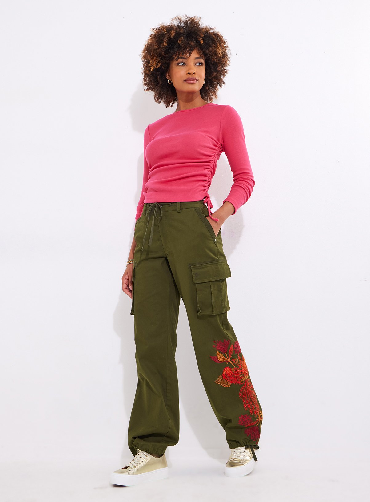 JOE BROWNS Floral Straight Leg Cargo Pants 