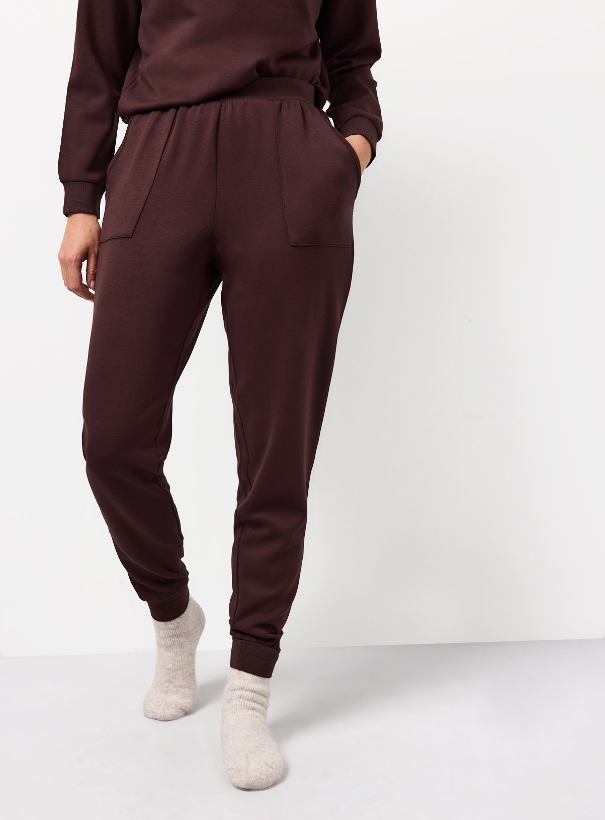 Chocolate Brown Scuba Co-ord Pyjama Bottoms 