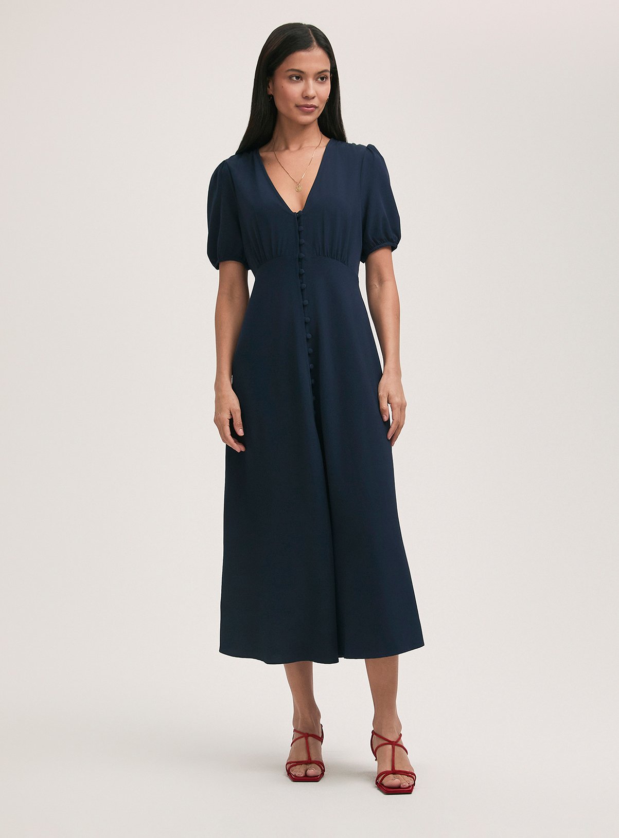 FINERY Robyn Dress Navy