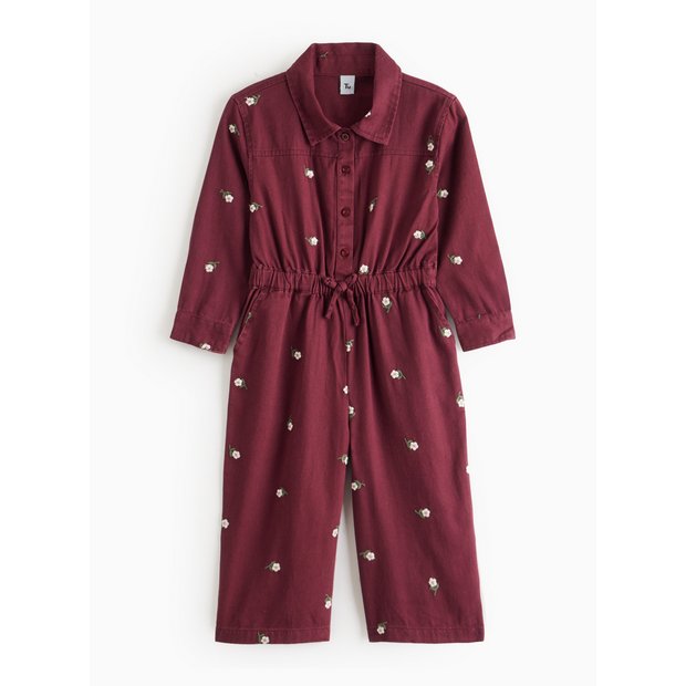 Buy Purple Embroidered Jumpsuit 1-2 years Dresses, jumpsuits and