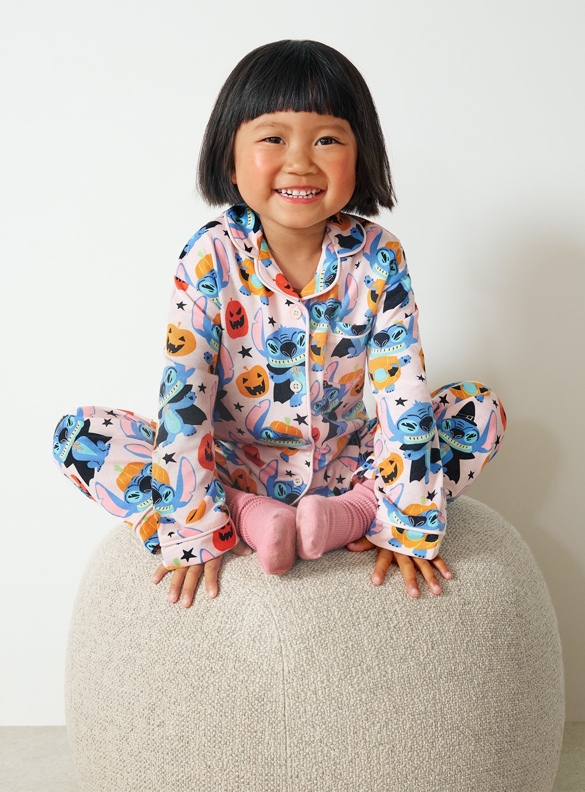 Pink Halloween Disney Stitch Printed Pyjamas 
