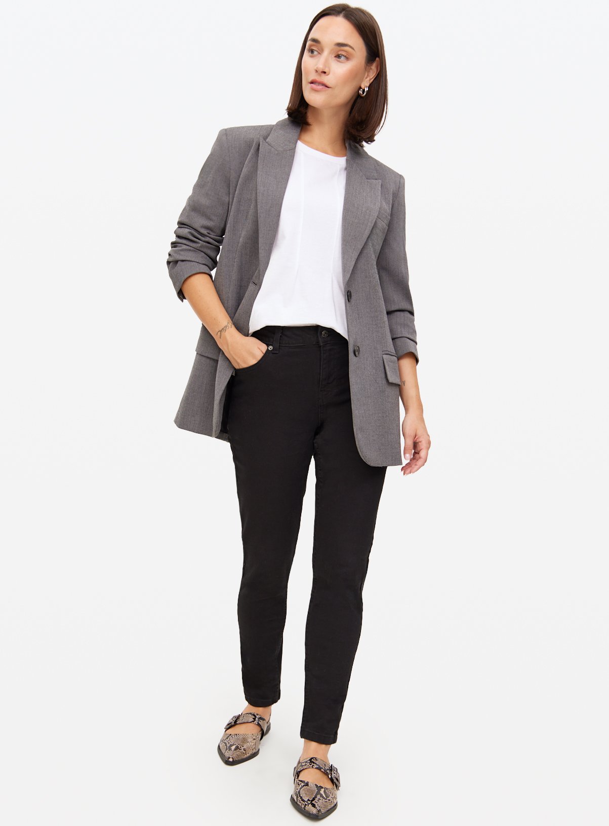 Black Washed Slim Fit Denim Jeans 