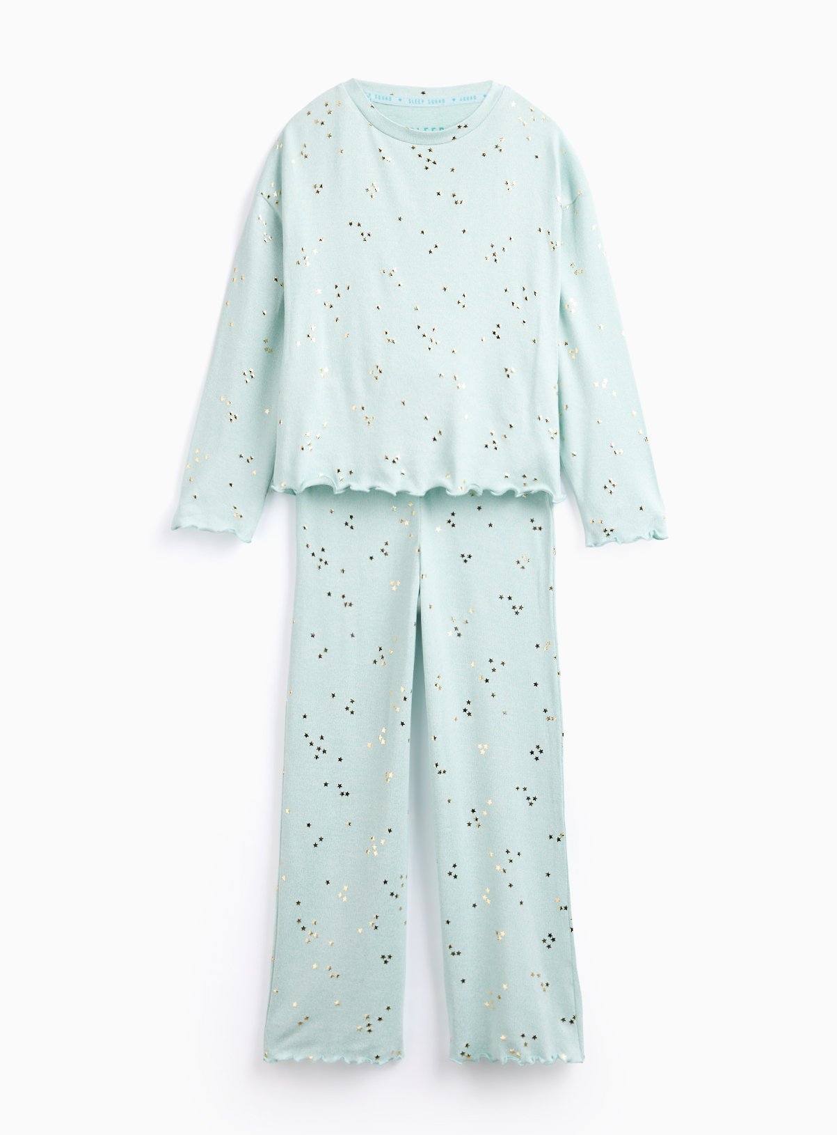 Foil Print Roll Top Snit Pyjama Set
