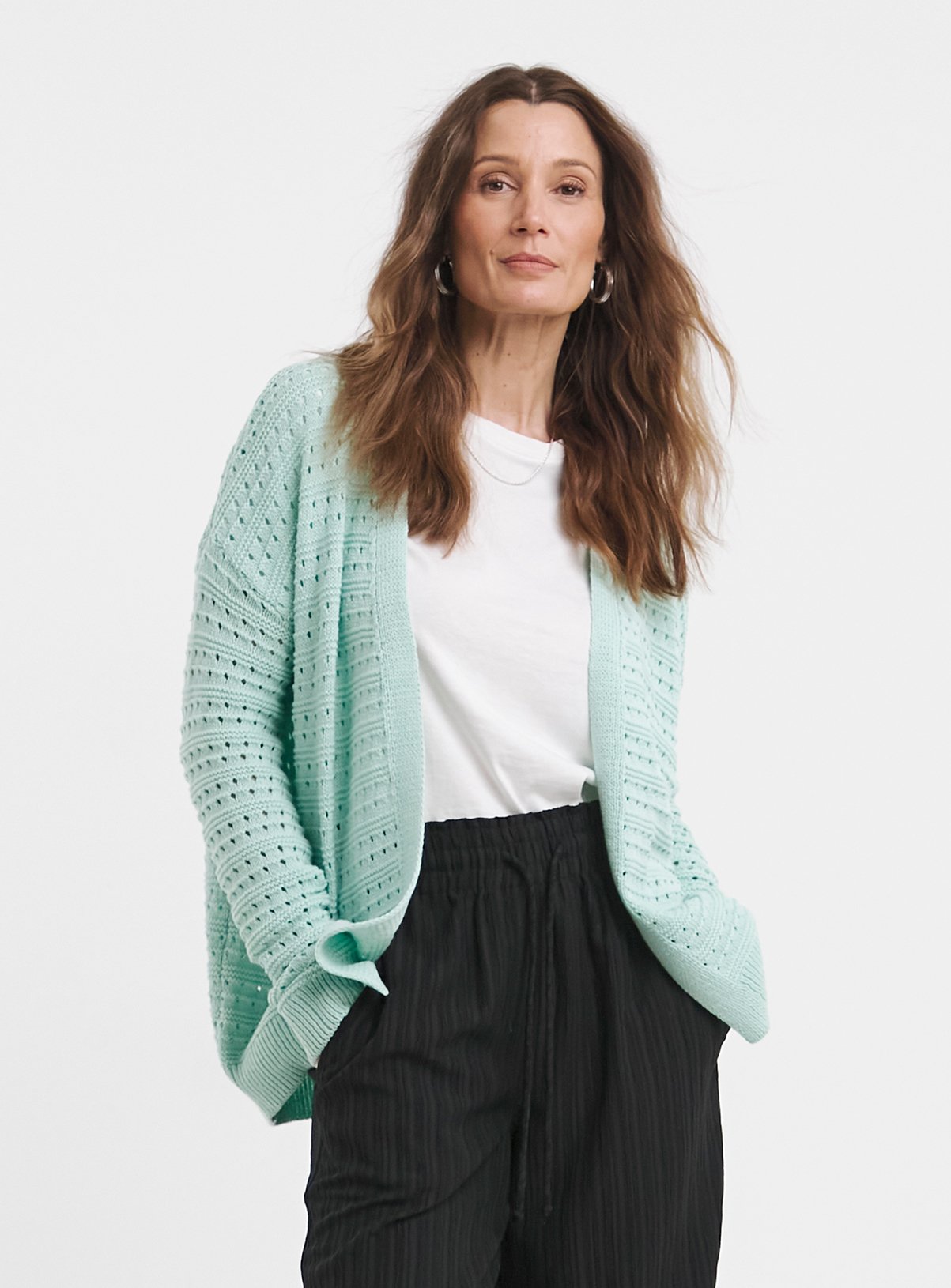 JD WILLIAMS Edge To Edge Crochet Cardigan