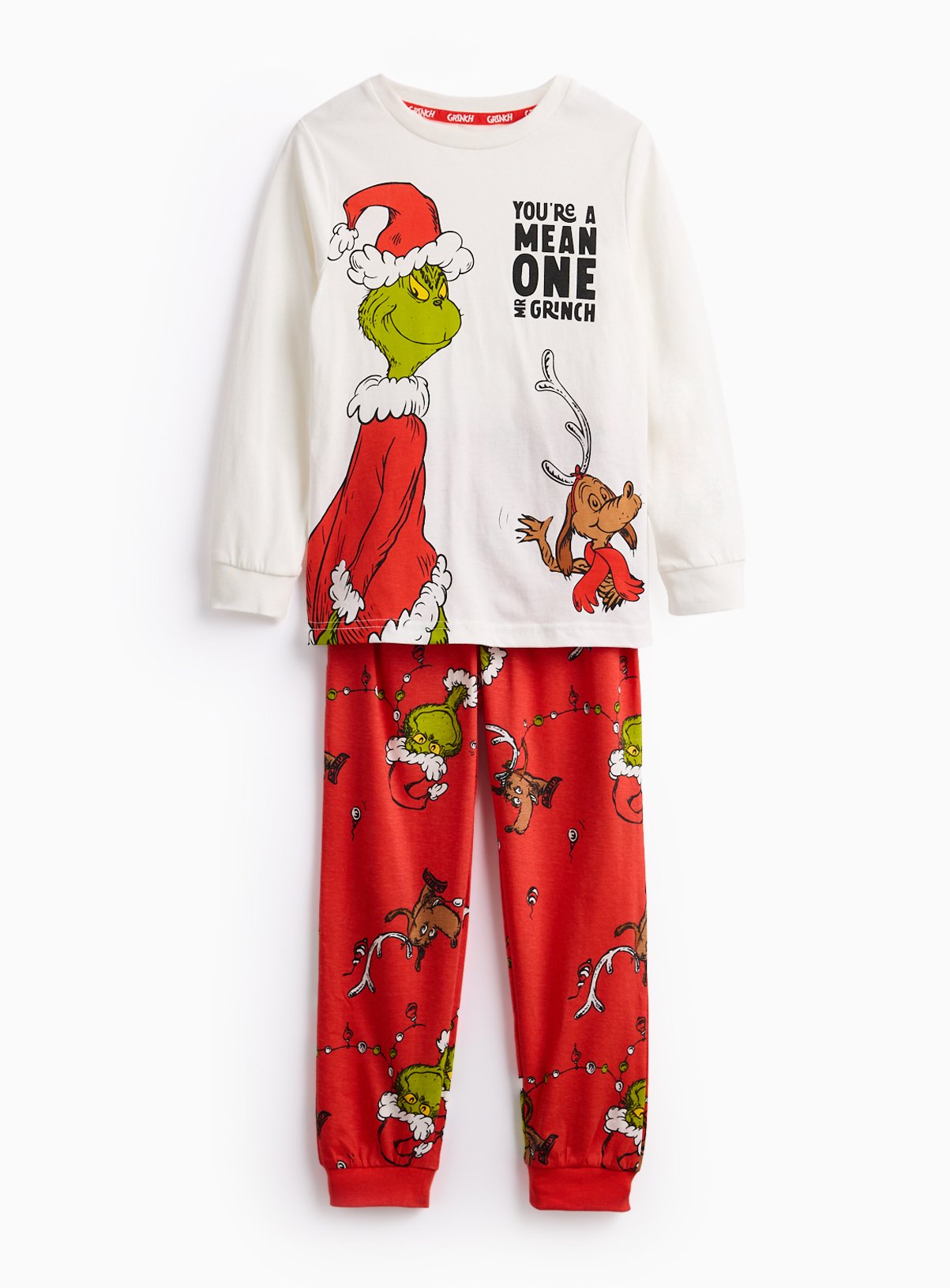 Grinch And Max Printed Jersey Pyjamas 