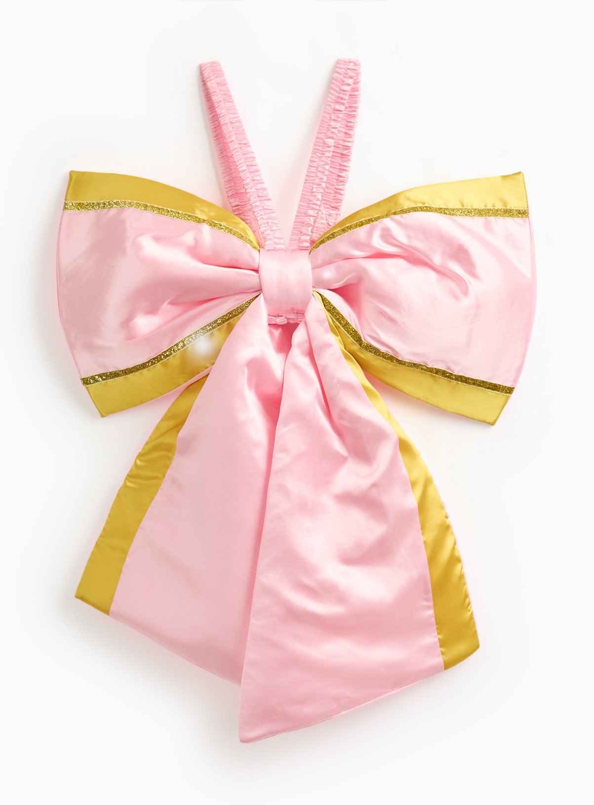 Christmas Pink Bow Fancy Dress Costume One Size