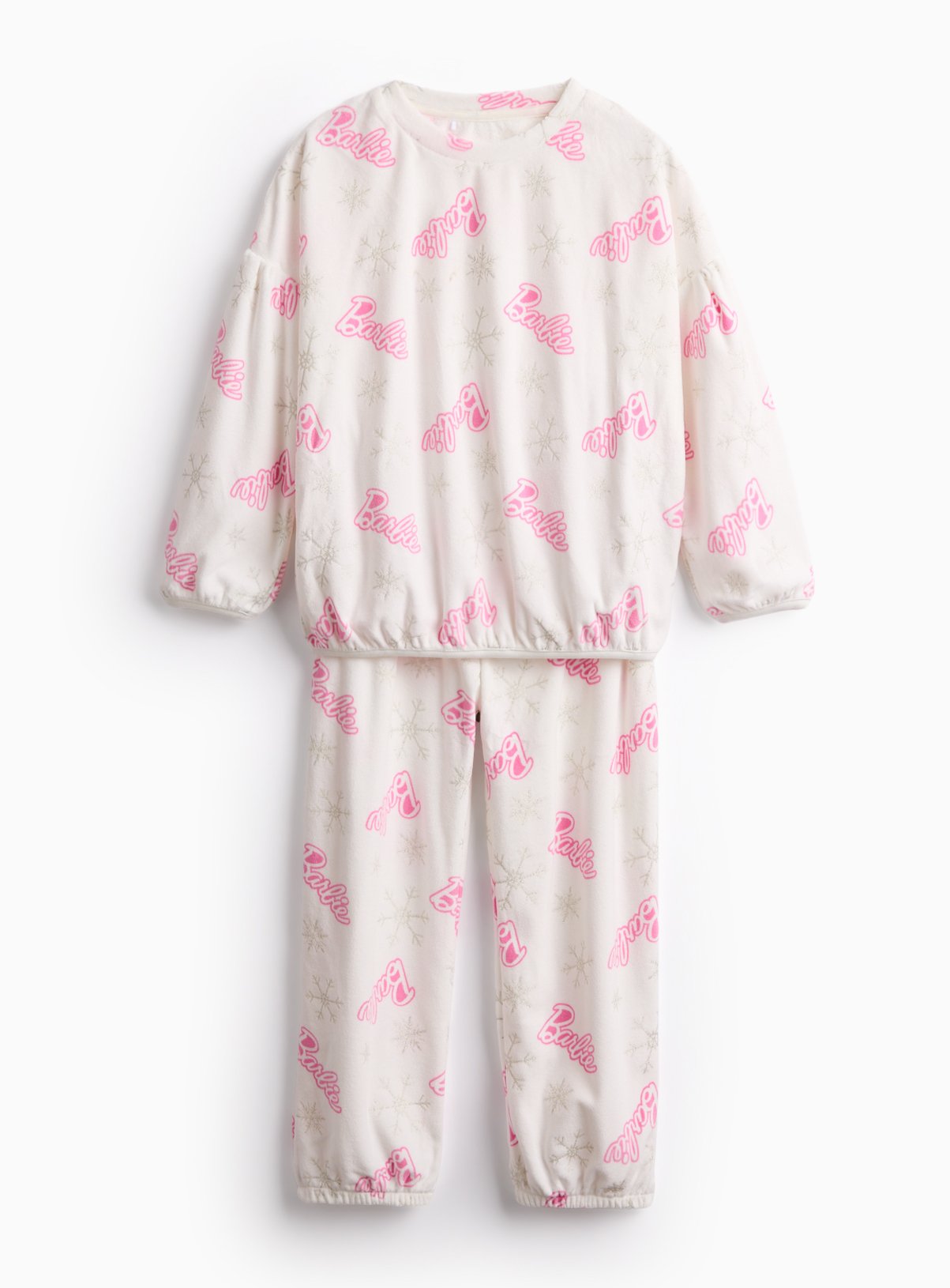 Barbie Christmas Printed Slinky Fleece Pyjamas 