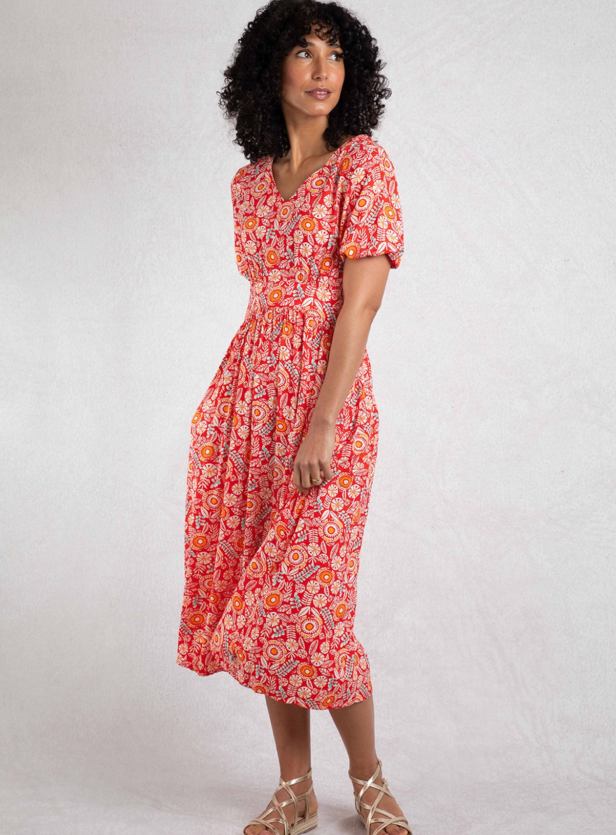 WEIRD FISH Dilsha Viscose Printed Dress 