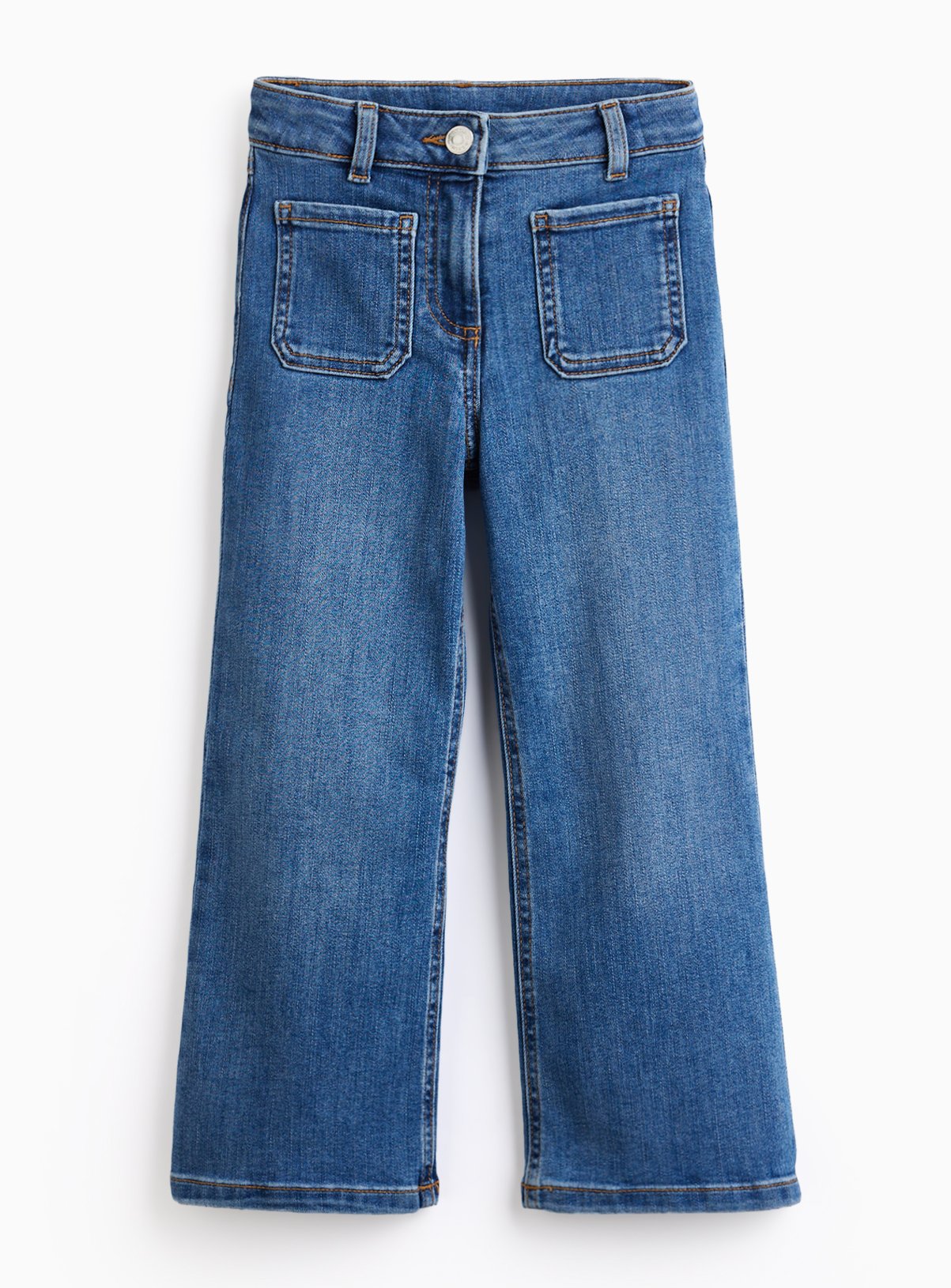 Blue Washed Flared Denim Jeans  10 years
