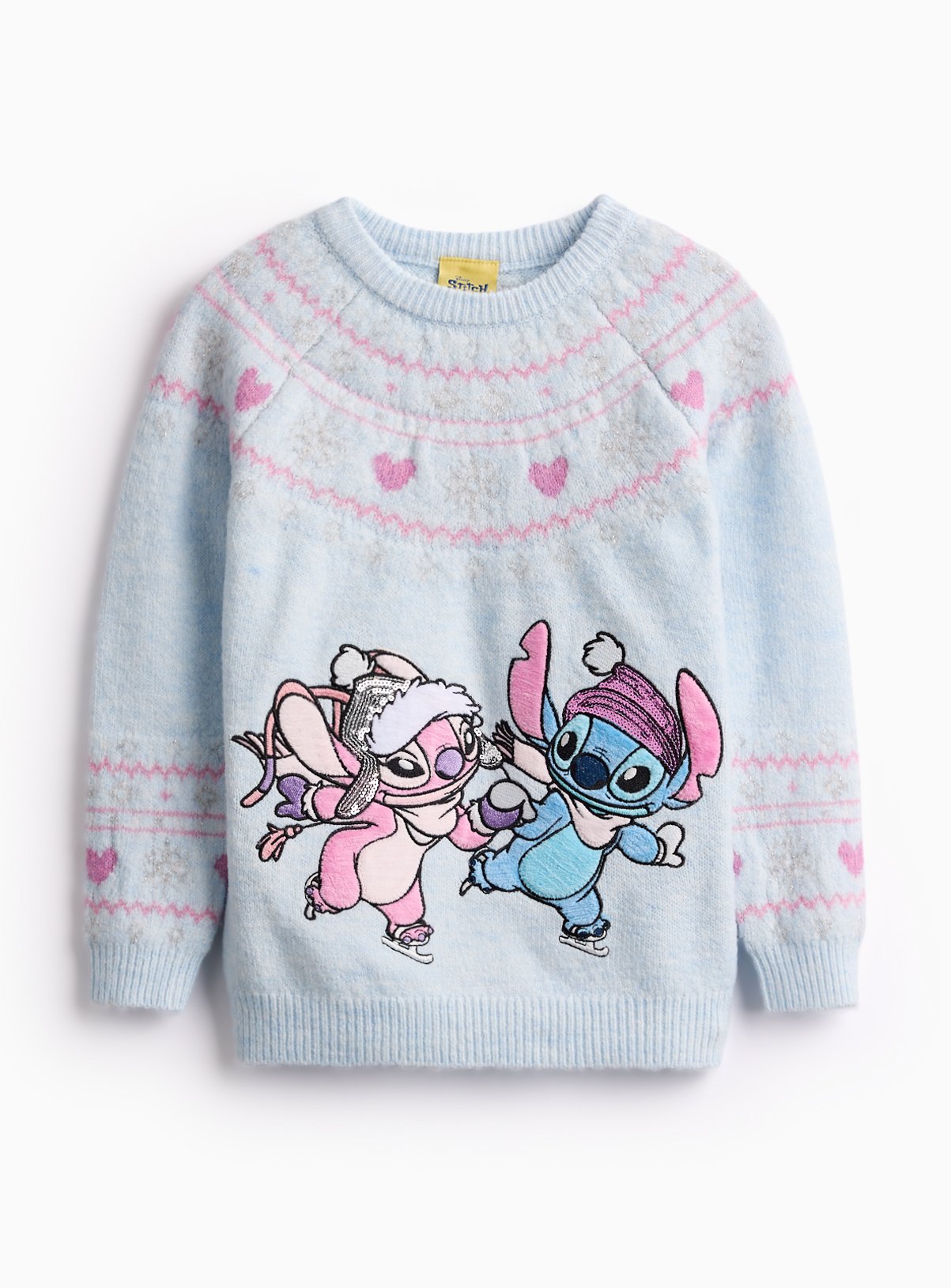 Disney Stitch Character Blue Christmas Jumper 6 years