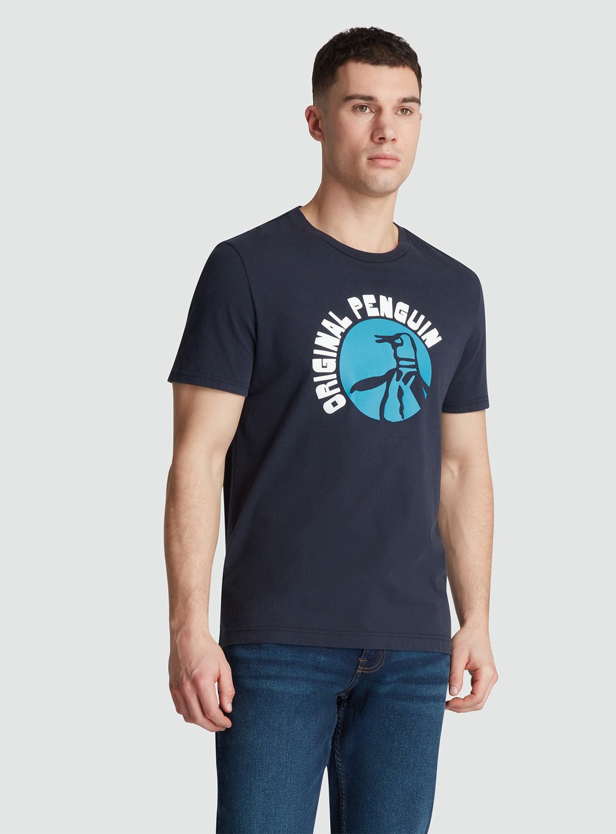 ORIGINAL PENGUIN Graphic Print T Shirt Navy 