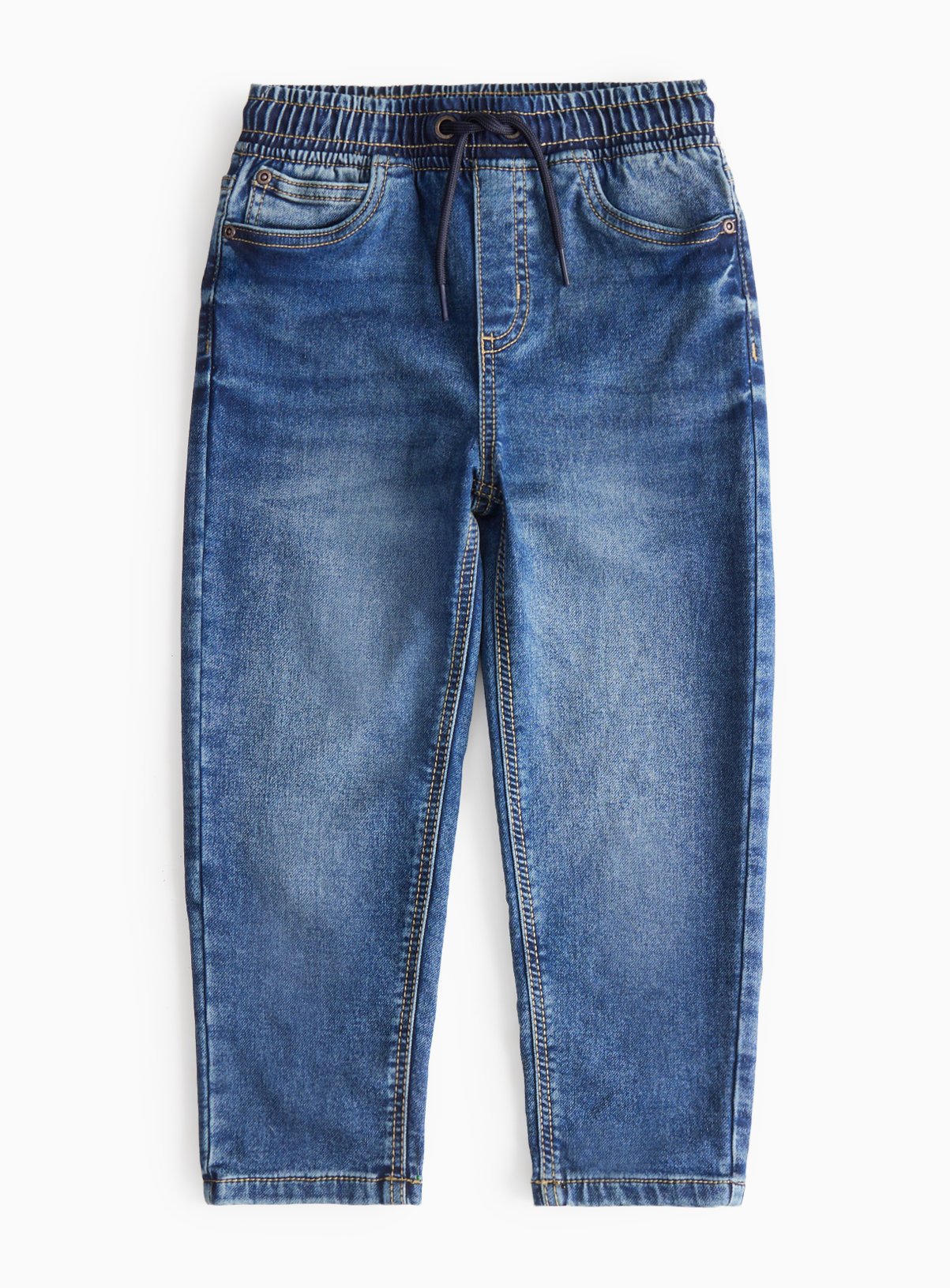 Mid Blue Stretch Denim Loopback Jeans 5 years