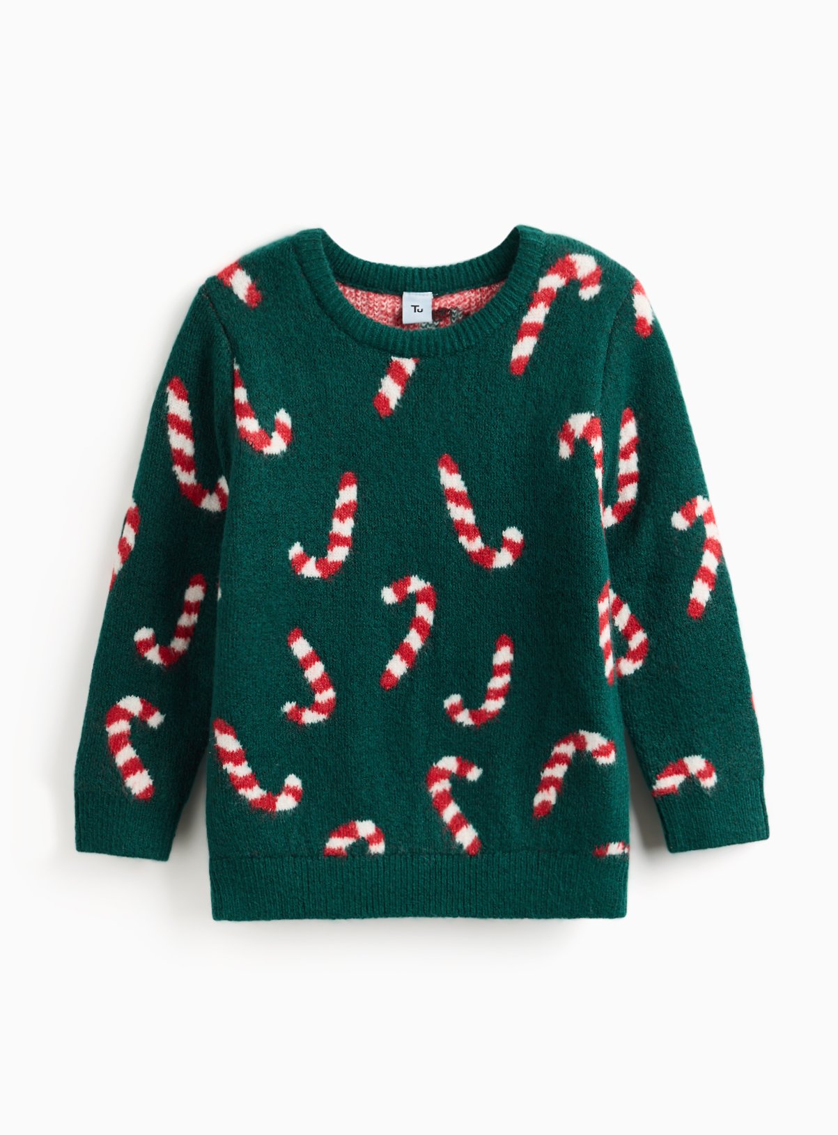 Matching Family Kids' Christmas Candy Cane Crew Neck Jumper 