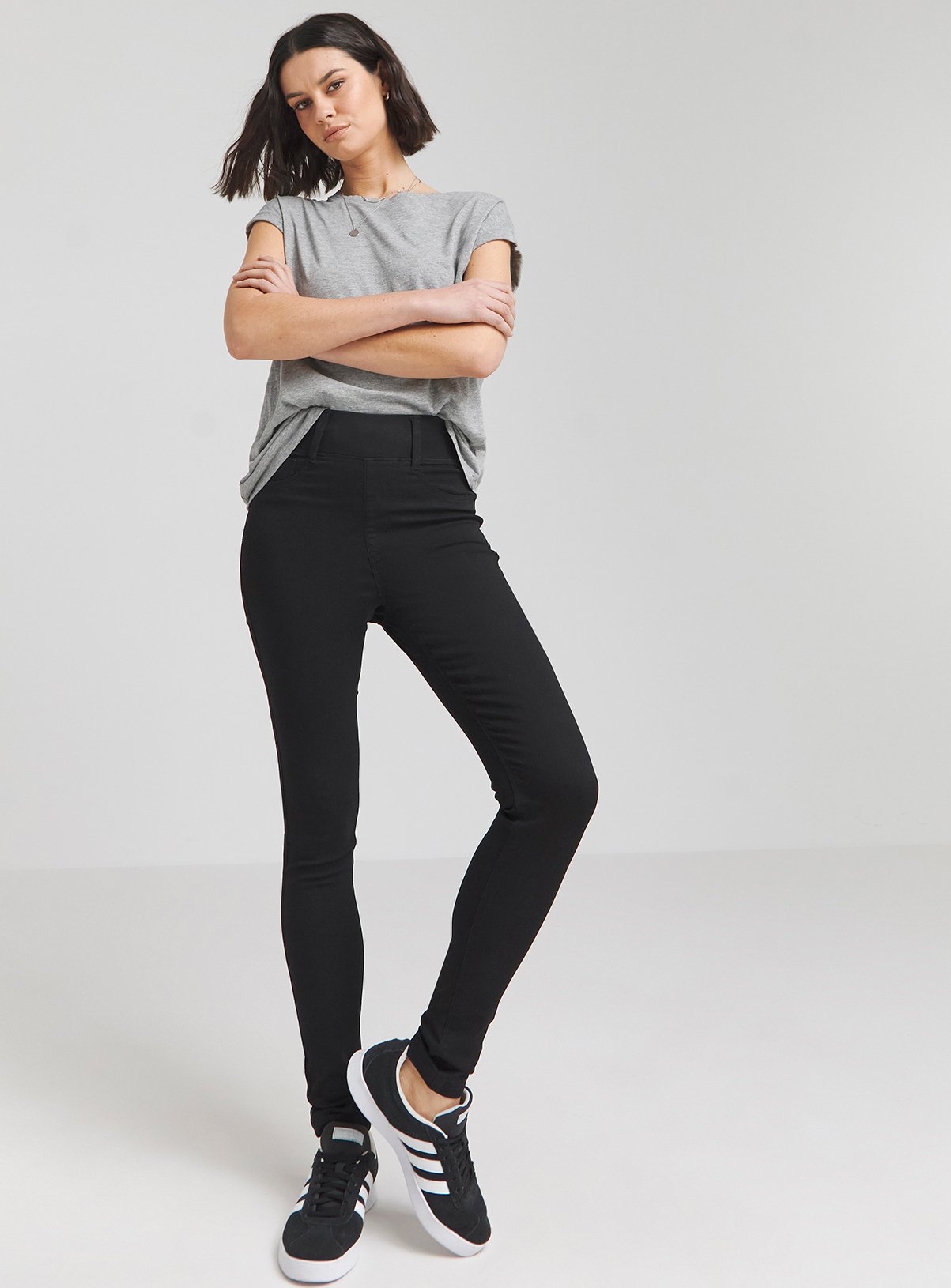 SIMPLY BE Skinny Pull On Jegging Black 