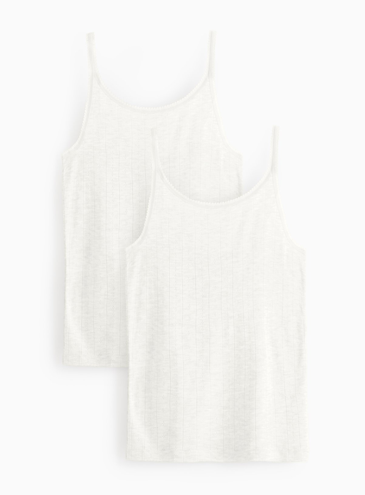 Cream Pointelle Thermal Cami Top 2 Pack 