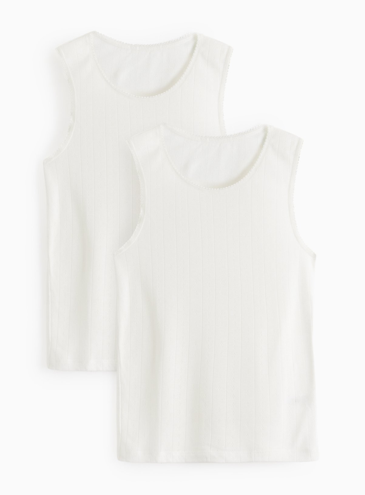 Cream Thermal Pointelle Built In Vests 2 Pack 